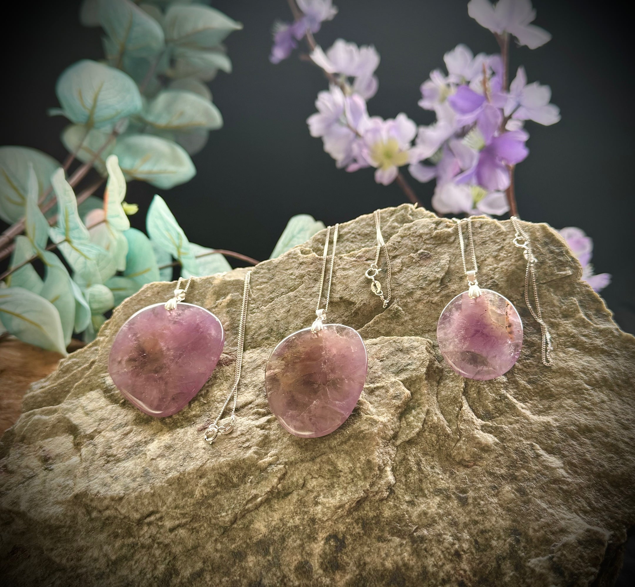 Natural Auralite 23 Freeform Pendant Necklace, With or Without Chain, Authentic, Beautiful and Rare - The Celestial Boutique