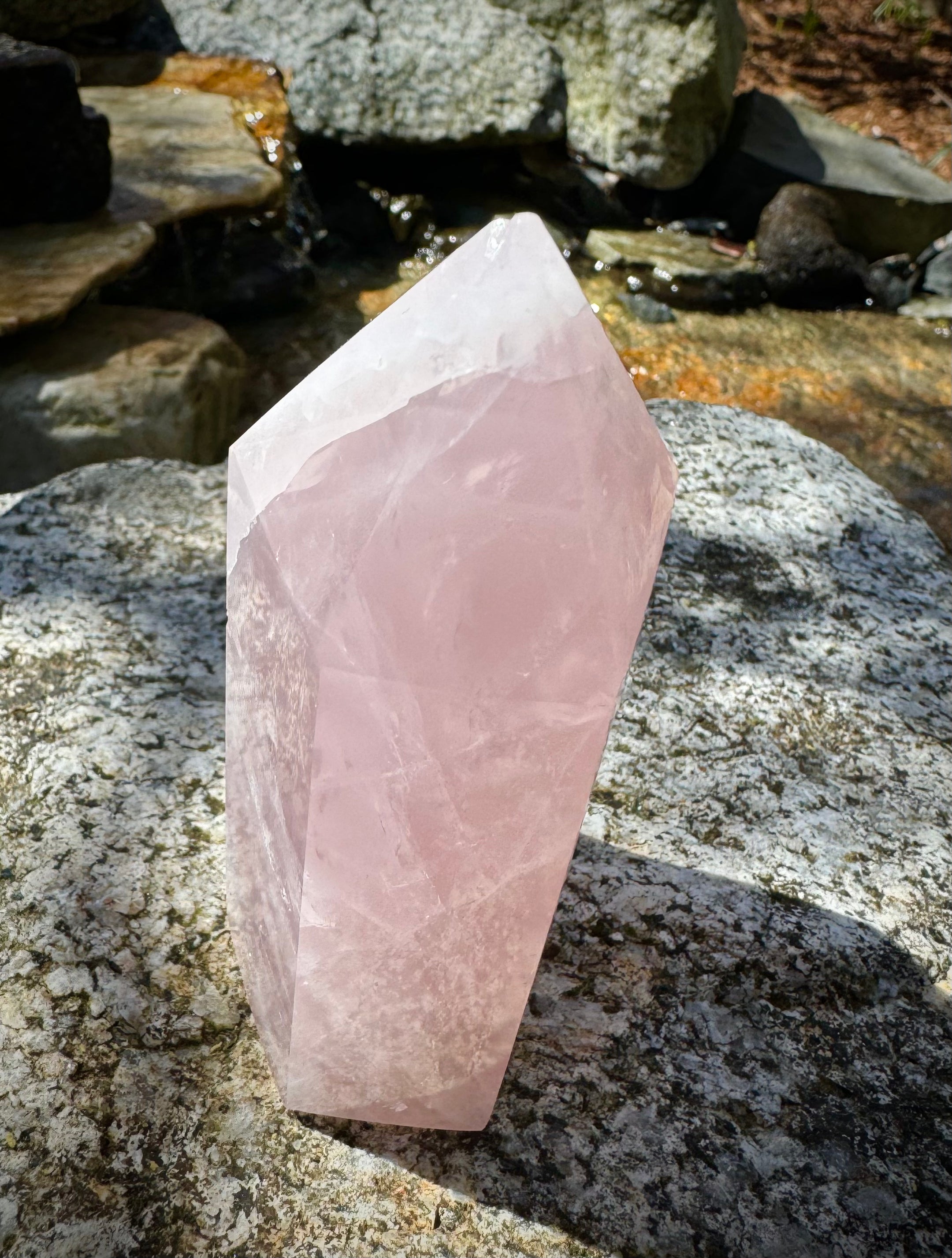Beautiful Rose Quartz Tower from Brazil, A++ Quality, High Grade - The Celestial Boutique