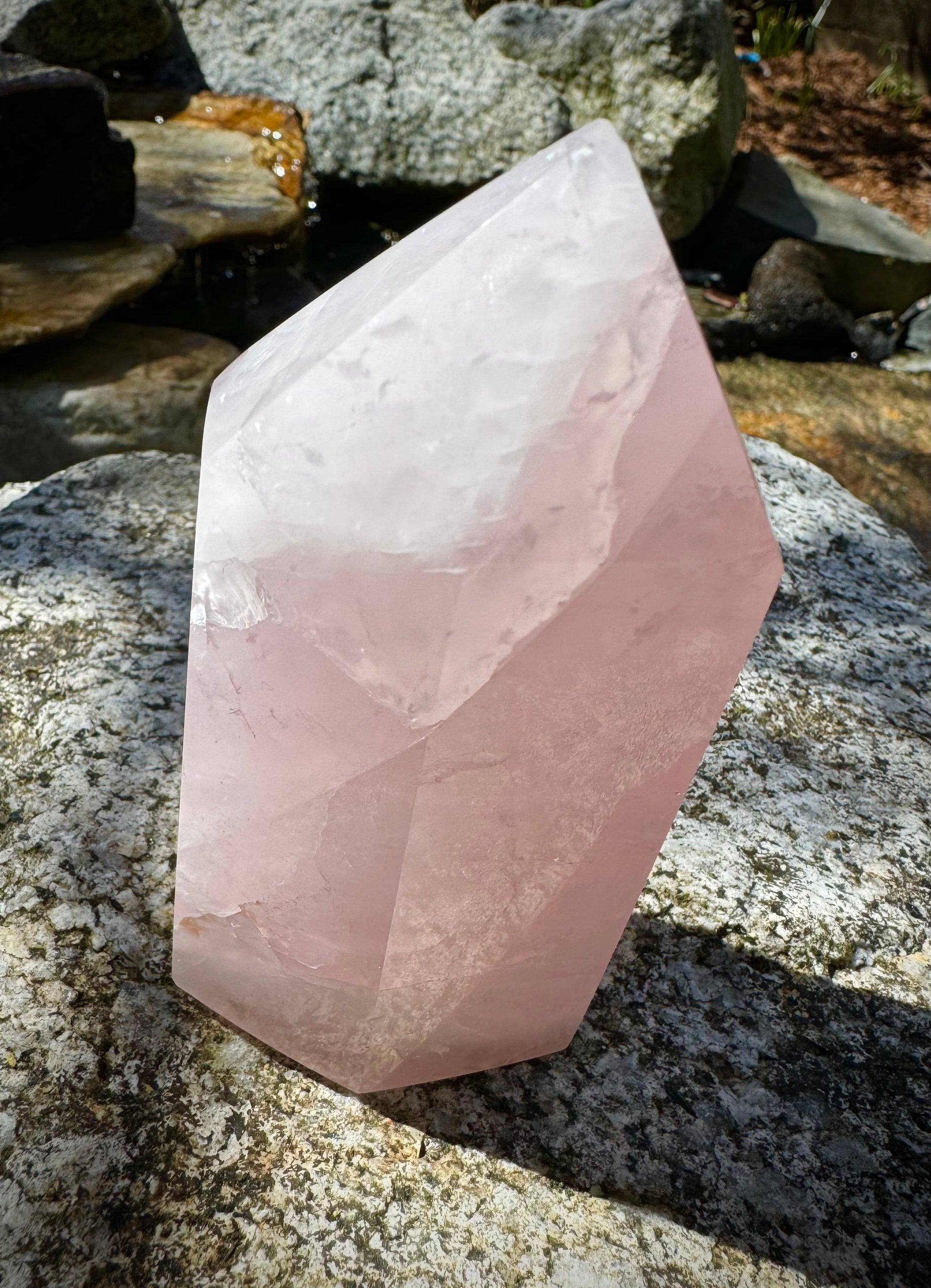 Beautiful Rose Quartz Tower from Brazil, A++ Quality, High Grade - The Celestial Boutique
