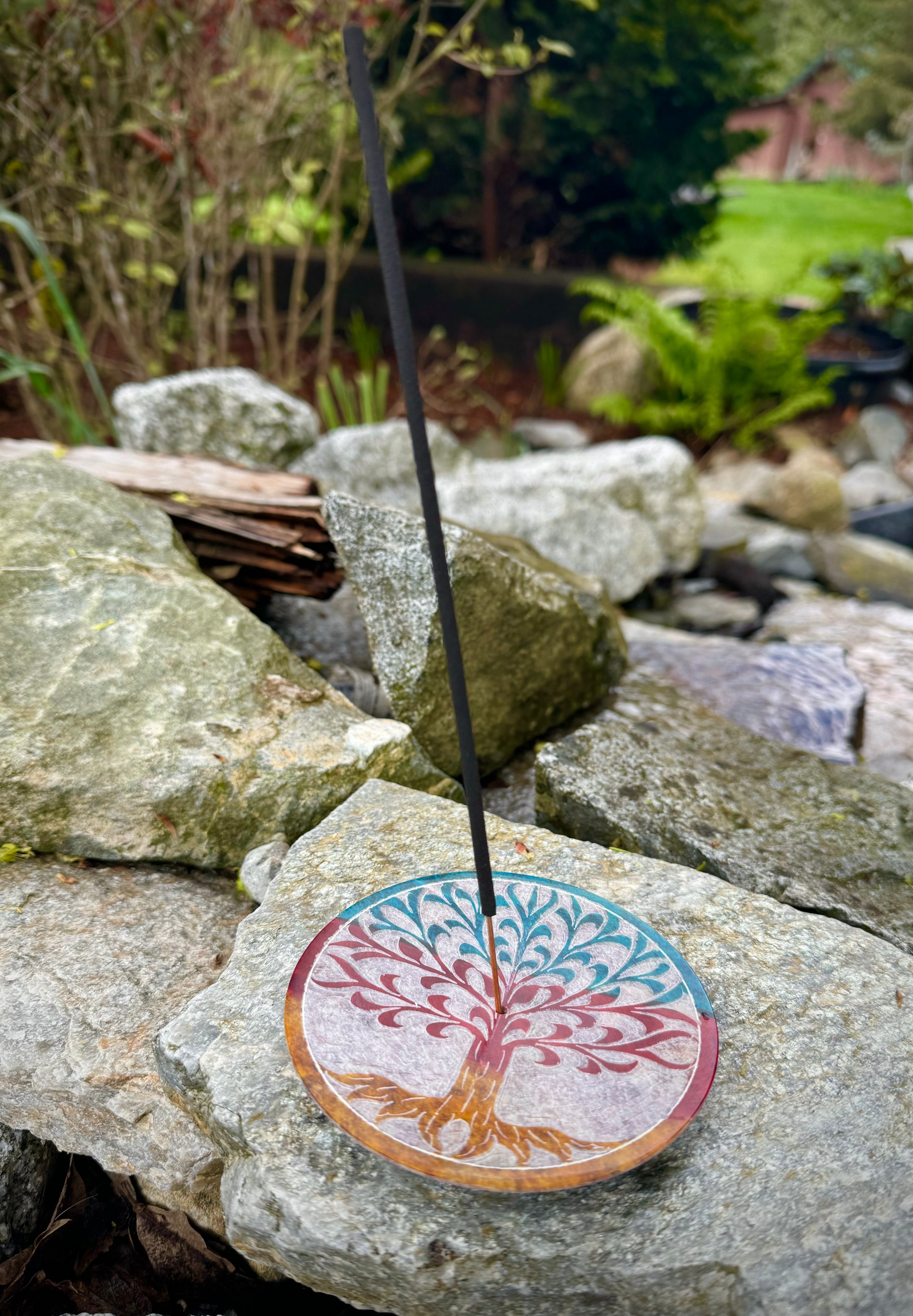 Soapstone Tree of Life Incense Holder 4" - Elegant and Durable Holder for Incense Sticks and Cones - The Celestial Boutique