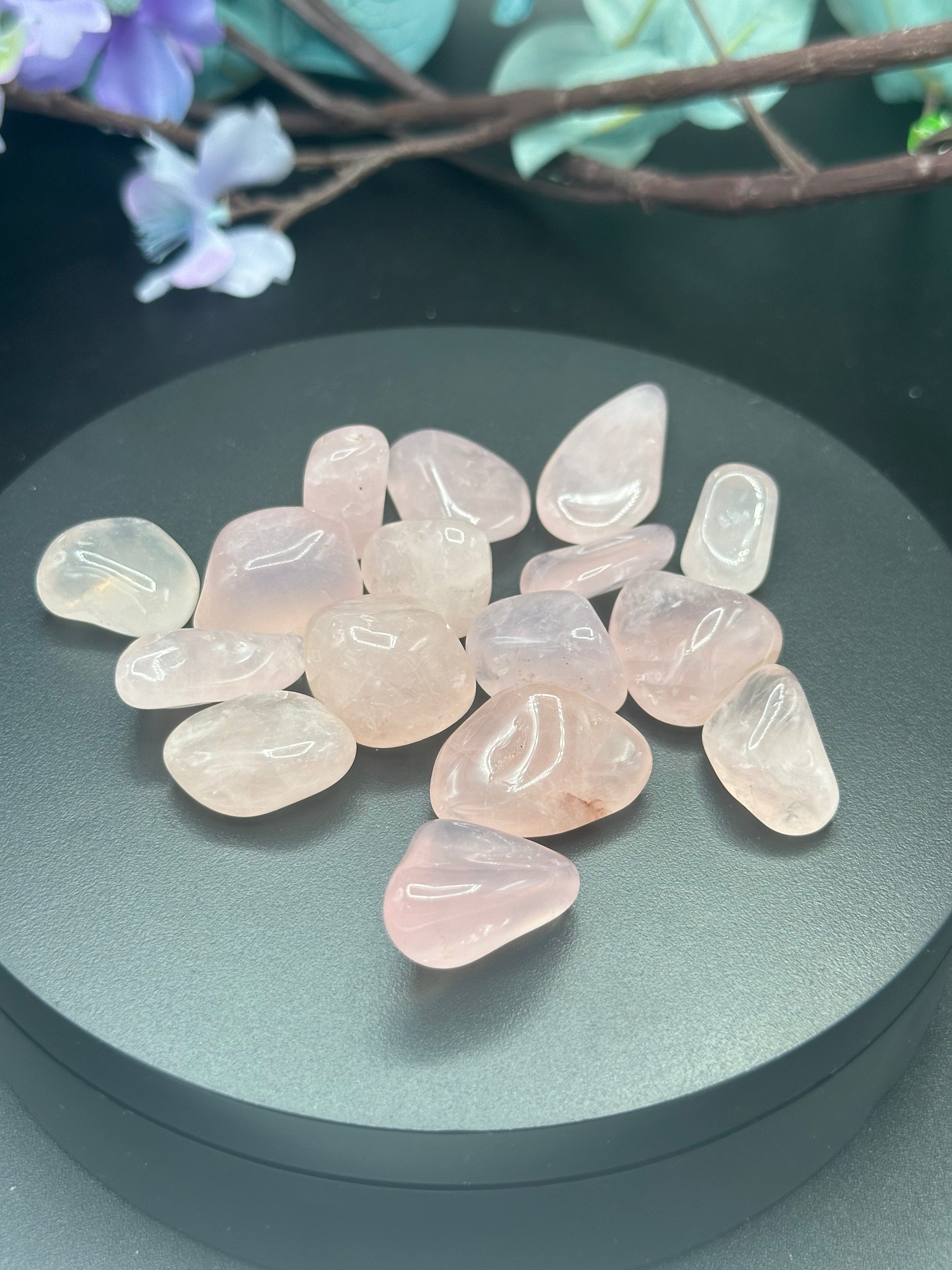 Beautiful Rose Quartz Tumbled Stones from Brazil - Top Quality, Available in Packs of 50g and 100g for Healing and Home Decor - The Celestial Boutique