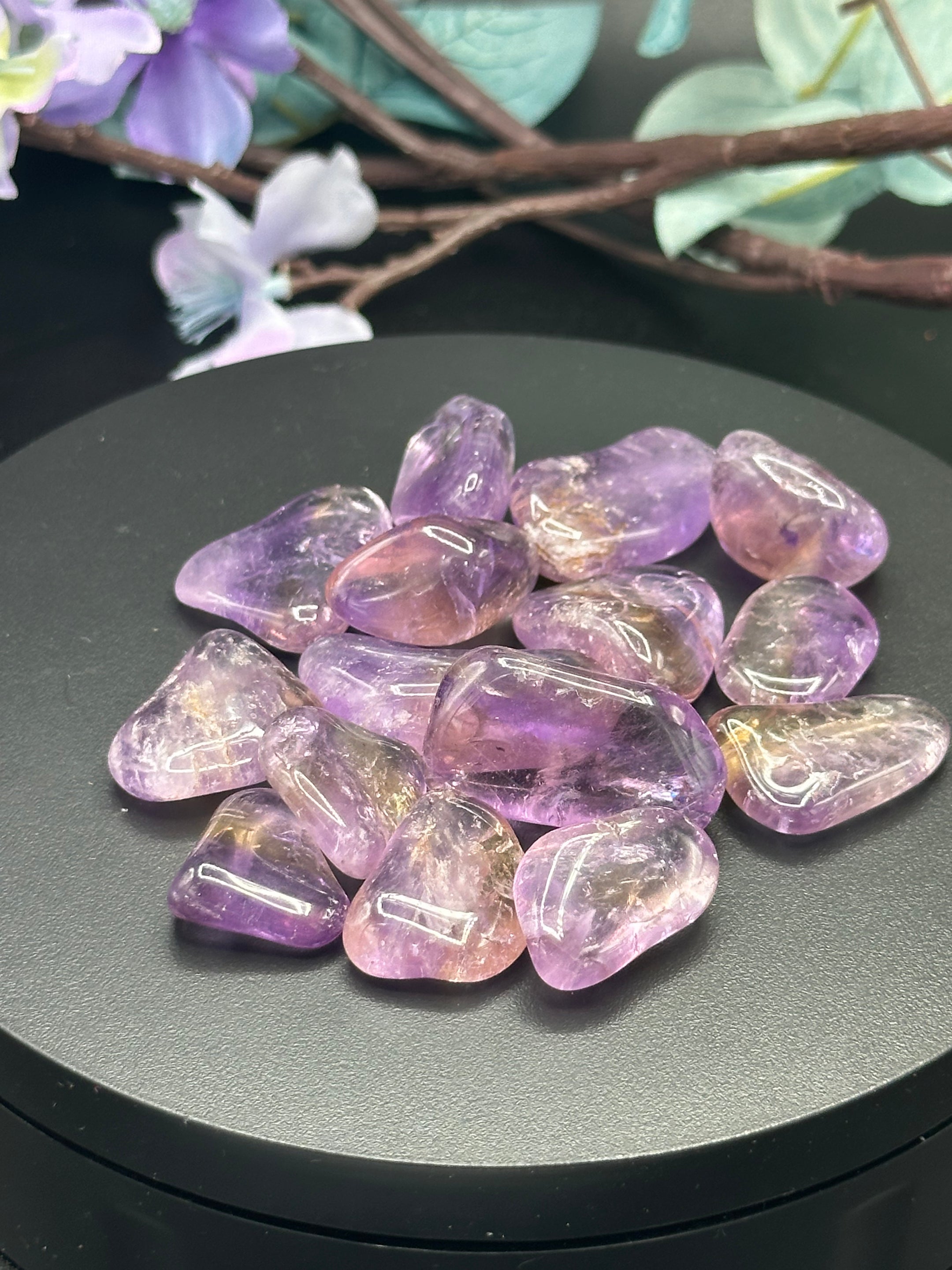 Beautiful Ametrine Tumbled Stones from Brazil - Top Quality, Available in Packs of 50g and 100g for Healing and Home Decor - The Celestial Boutique