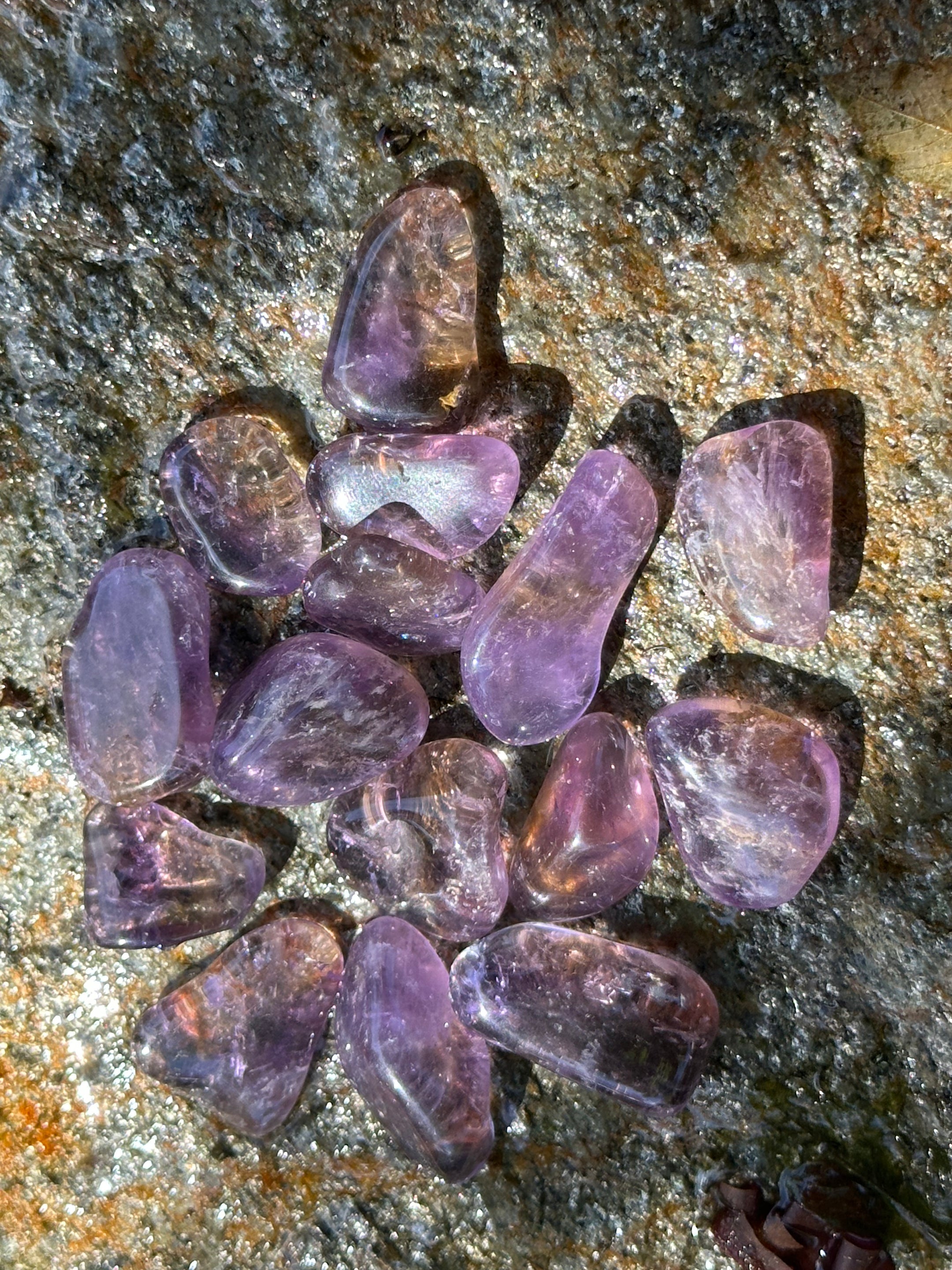 Beautiful Ametrine Tumbled Stones from Brazil - Top Quality, Available in Packs of 50g and 100g for Healing and Home Decor - The Celestial Boutique