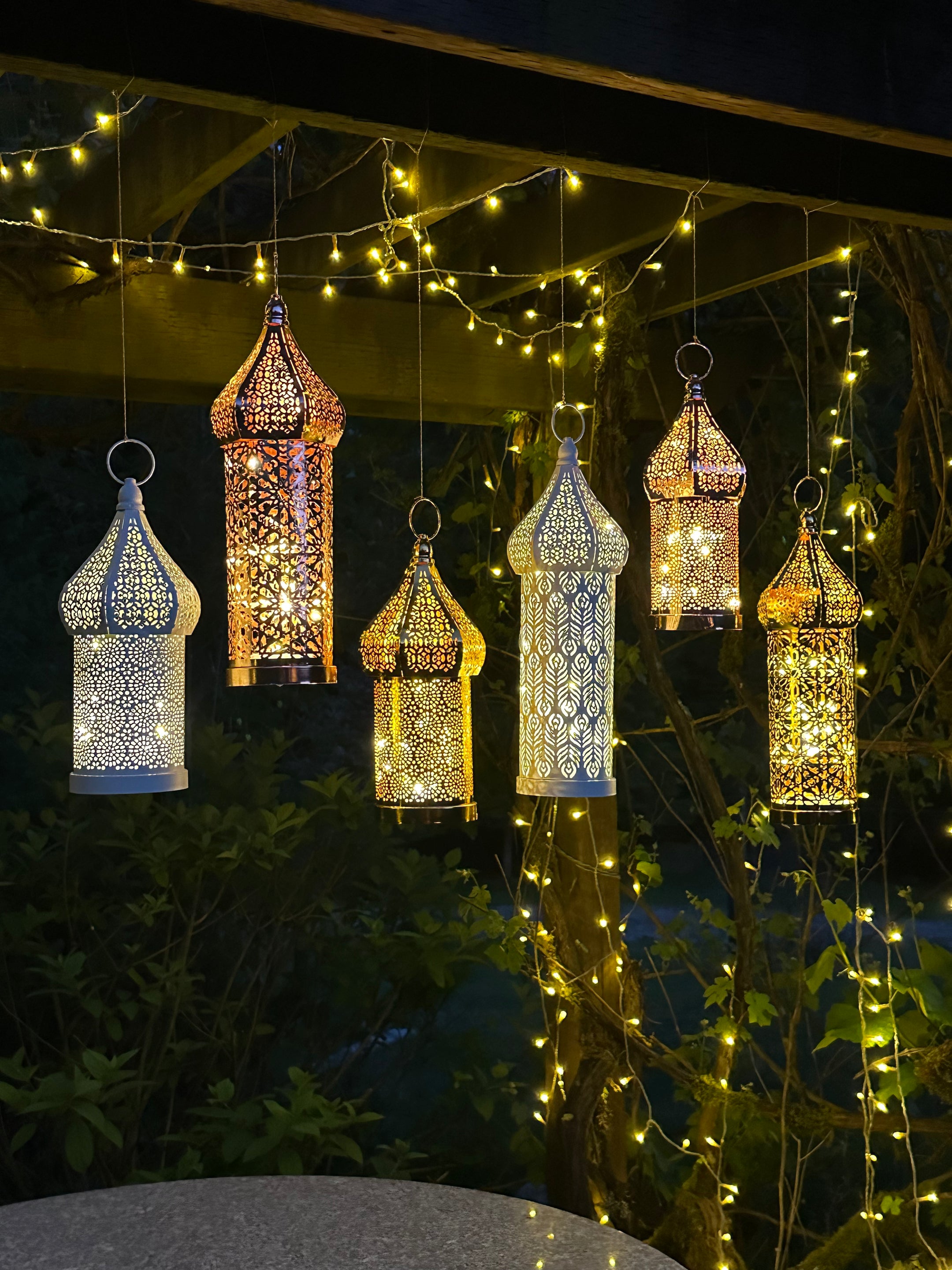 Beautiful Moroccan Lanterns, LED Light, Battery powered, Unique and High Quality - The Celestial Boutique