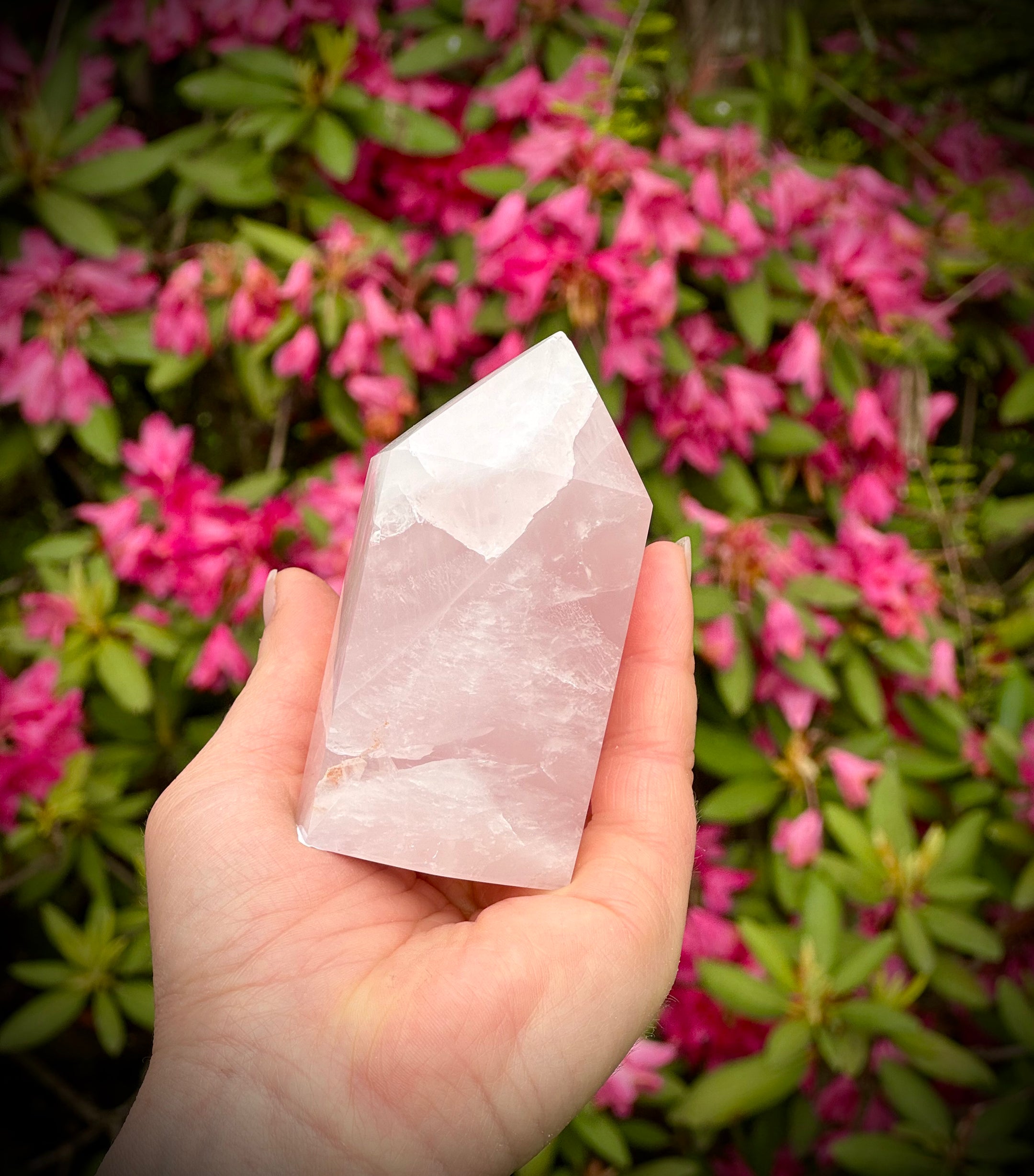 Beautiful Rose Quartz Tower from Brazil, A++ Quality, High Grade - The Celestial Boutique