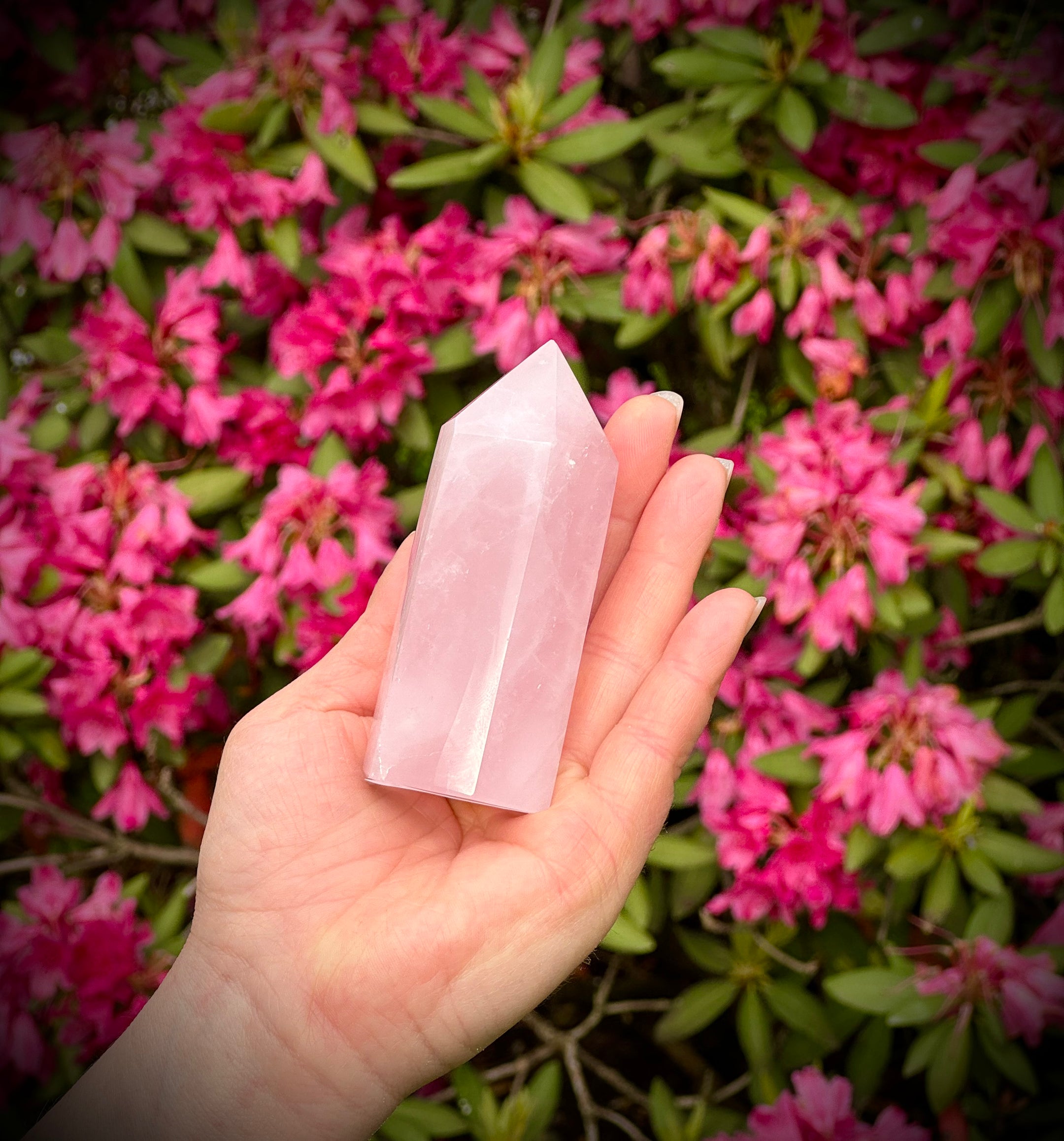 Beautiful Rose Quartz Tower from Brazil, A++ Quality, High Grade - The Celestial Boutique