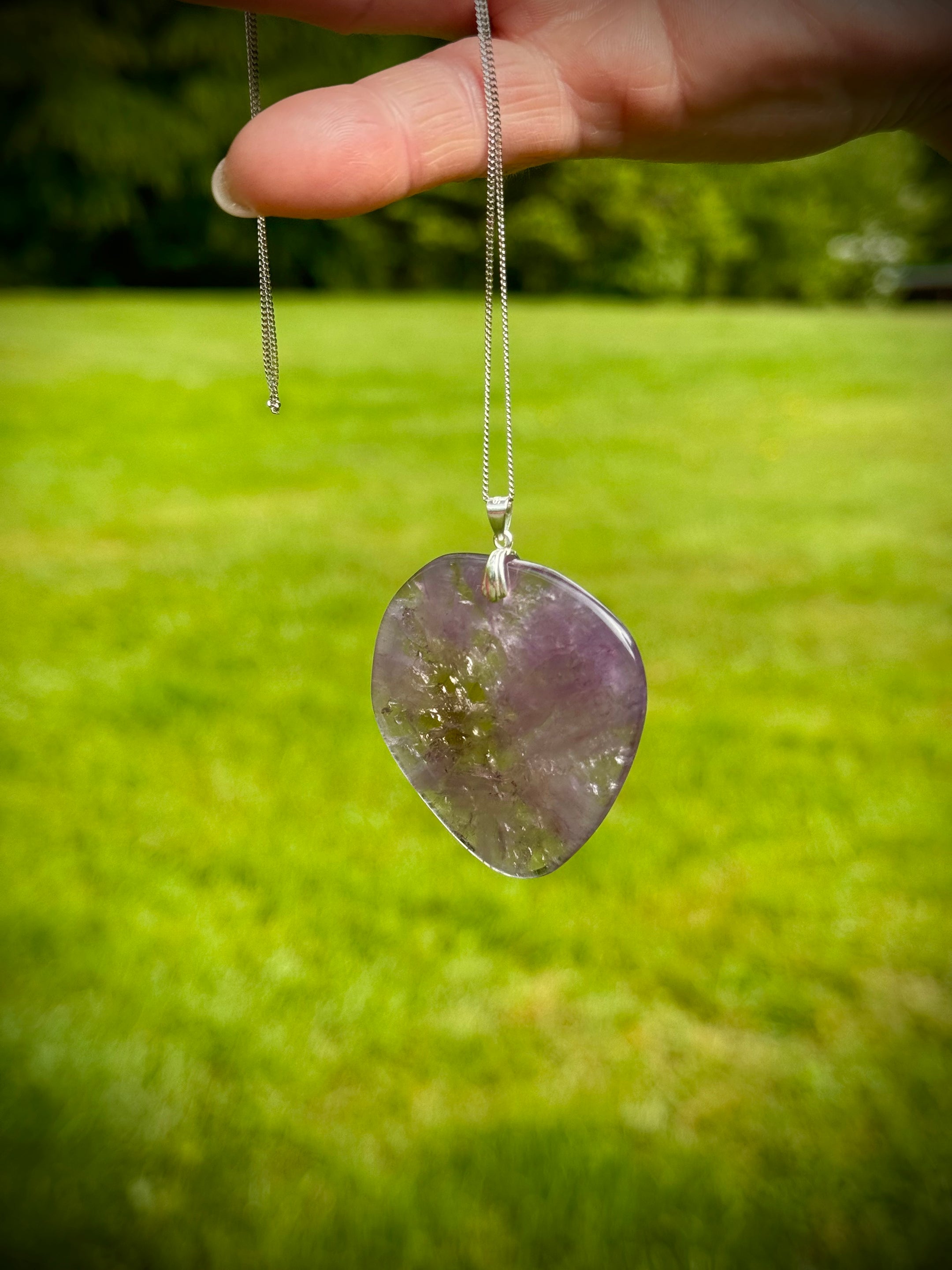 Raw Moonstone Pendant, Sterling Silver .925, Beautiful Gemstone Jewelry - The Celestial Boutique