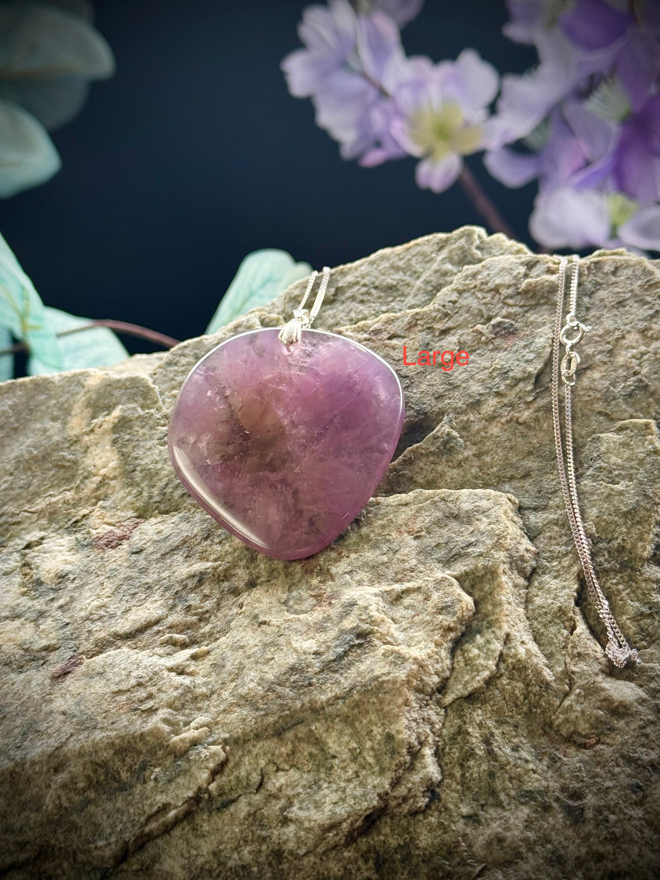 Natural Auralite 23 Freeform Pendant Necklace, With or Without Chain, Authentic, Beautiful and Rare - The Celestial Boutique