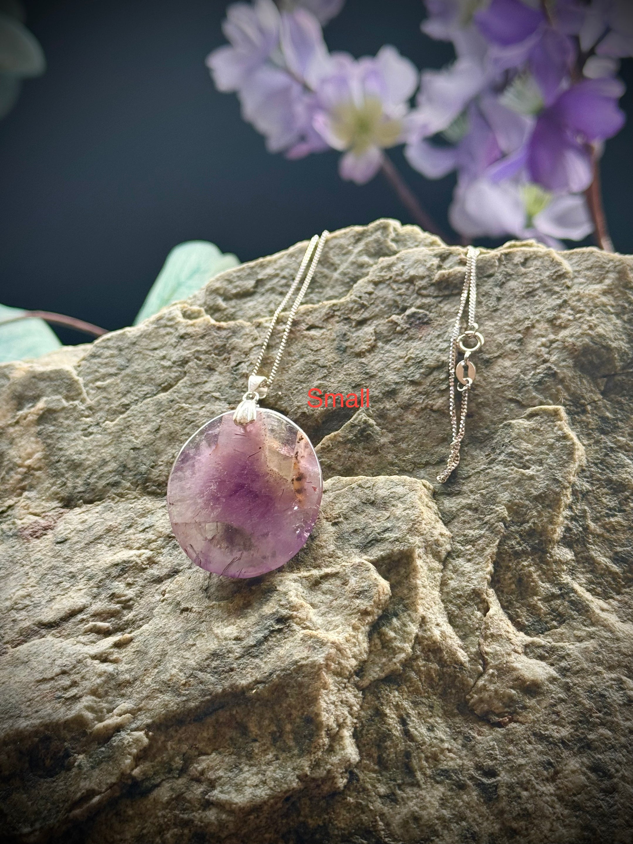 Natural Auralite 23 Freeform Pendant Necklace, With or Without Chain, Authentic, Beautiful and Rare - The Celestial Boutique