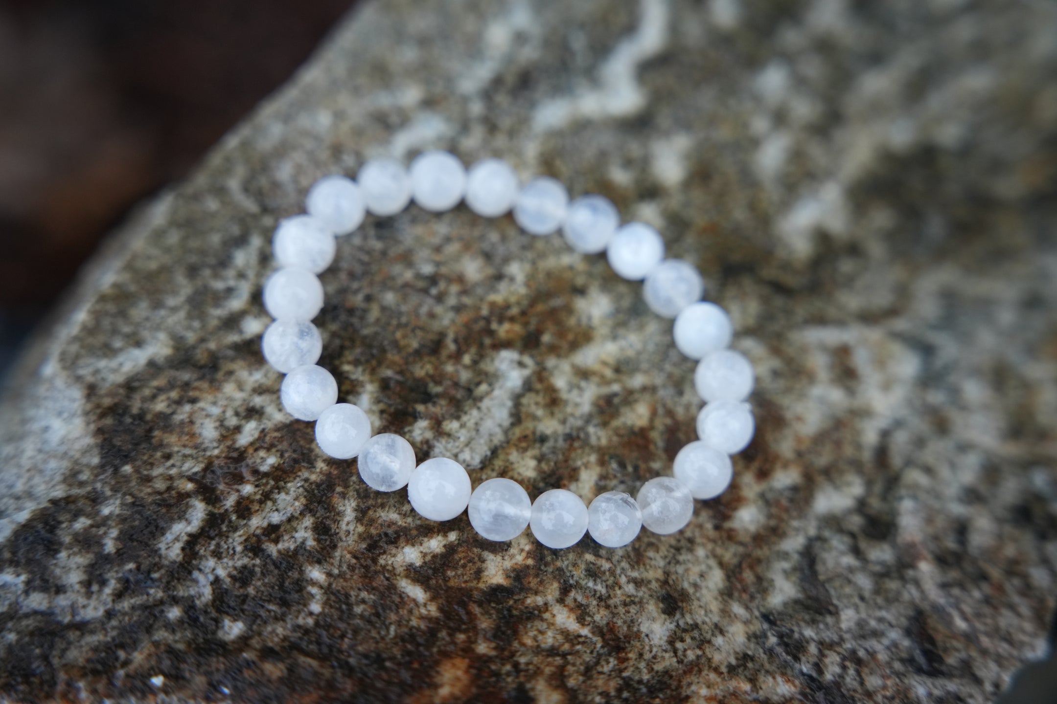 Handmade Rainbow Moonstone Bracelet 8mm Beads, Boho Jewelry, Healing Crystal Bracelet, Genuine Gemstone, Spiritual Gift