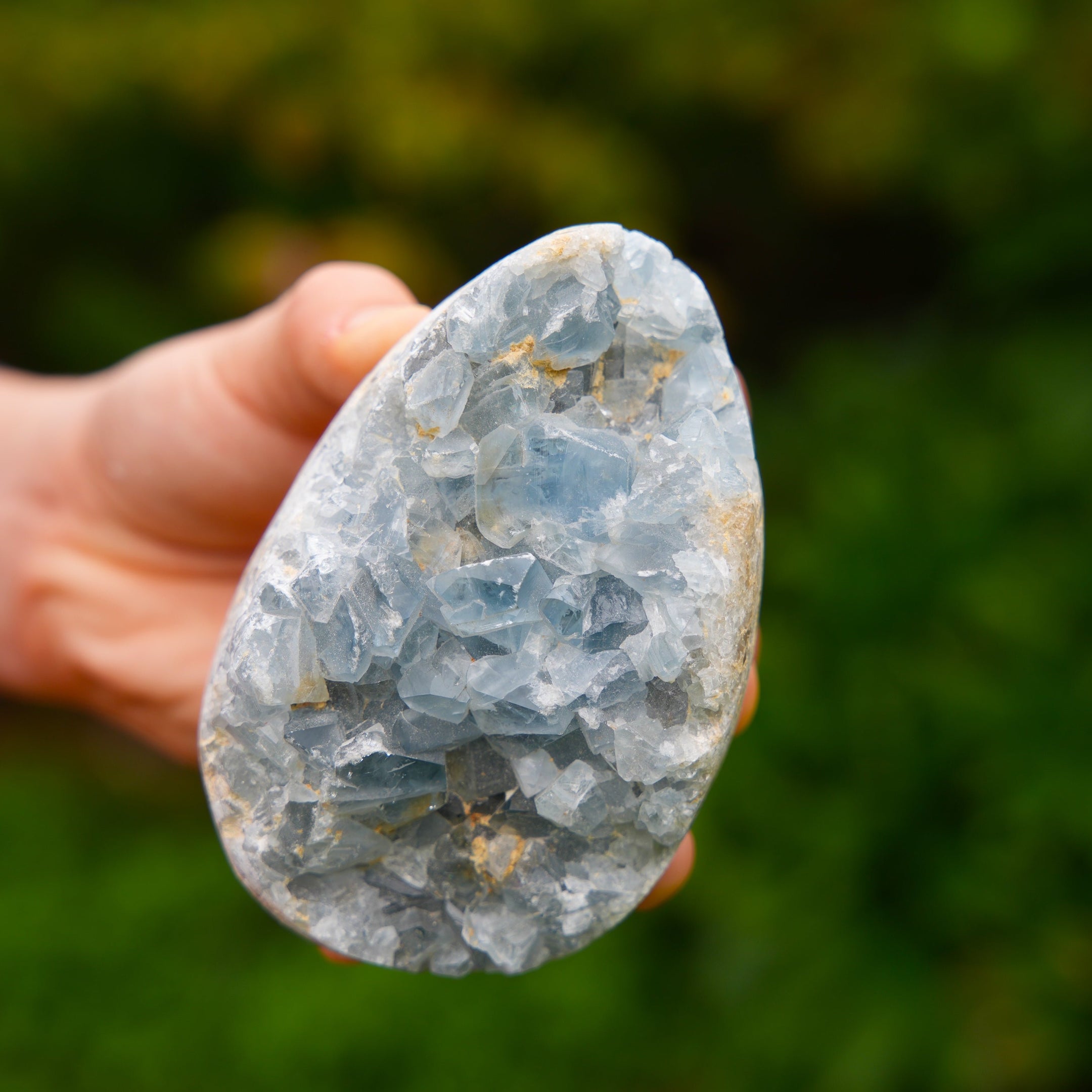 Natural Celestite Cluster Egg, 1 KG, Clear Beautiful Cubes, High-Quality, Rare and Stunning Specimen, Spiritual Healing Stone