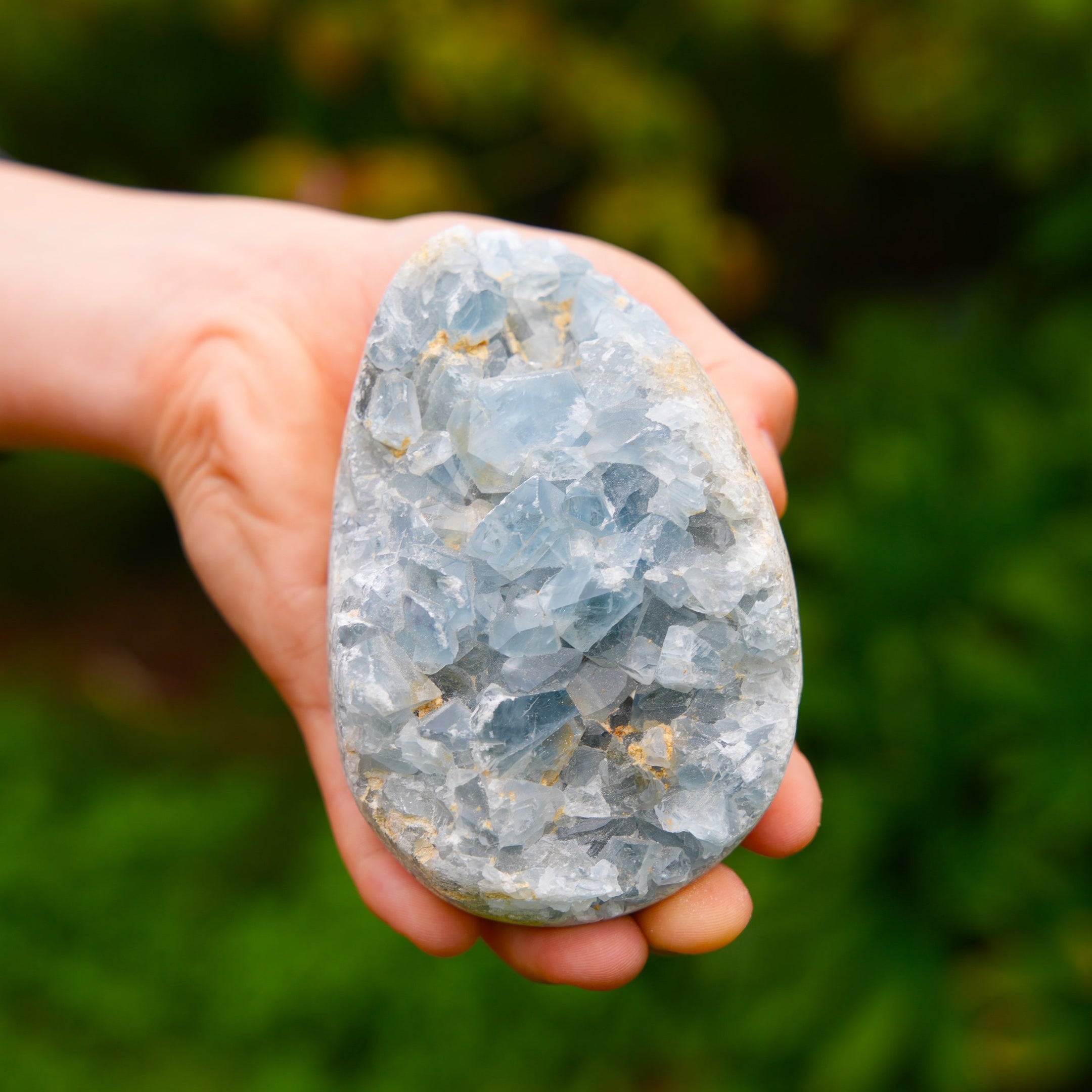 Natural Celestite Cluster Egg, 1 KG, Clear Beautiful Cubes, High-Quality, Rare and Stunning Specimen, Spiritual Healing Stone