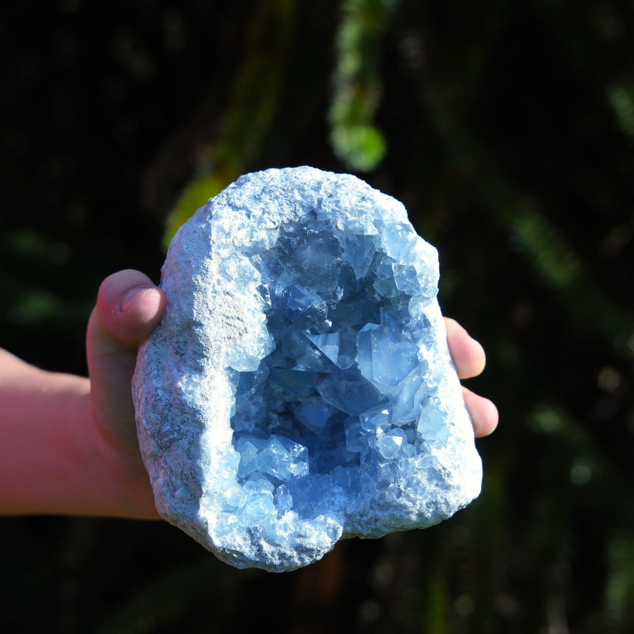 Large Natural Celestite Cluster A+++, 1.87KG, Clear, Big Cubes, Quality, Beautiful and Rare