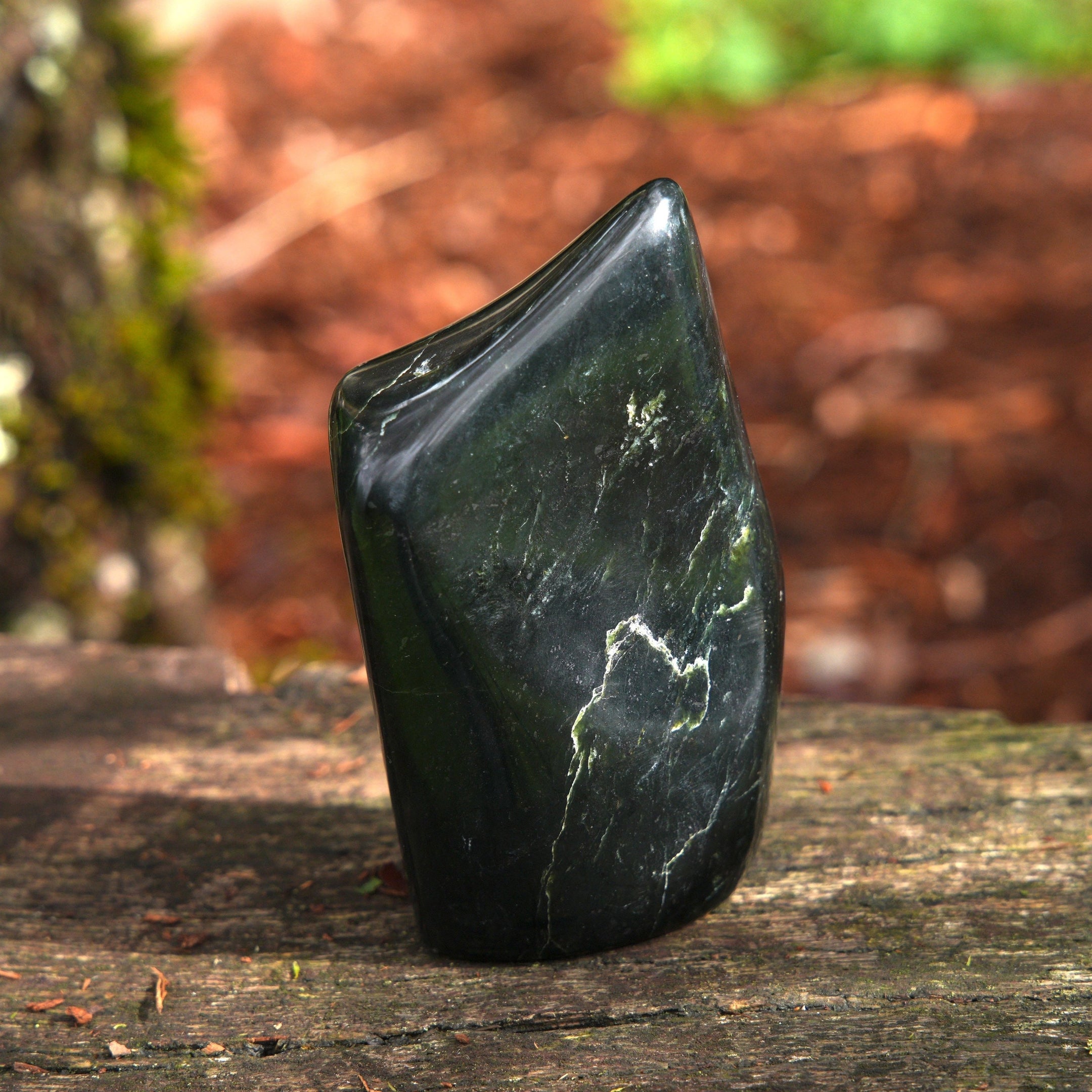 Beautiful Translucent Serpentine Freeform Carving – Handcrafted with Grounding and Protective Energy