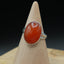 Carnelian Ring in Sterling Silver, Handmade Jewelry, Size 8, Celestial Elegance, Courage and Creativity Gift, R564