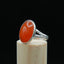 Carnelian Ring in Sterling Silver, Handmade Jewelry, Size 8, Celestial Elegance, Courage and Creativity Gift, R564