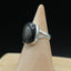 Black Obsidian Ring in Sterling Silver, Handmade Jewelry, Size 8, Celestial Elegance, Protection and Grounding Gift, R572