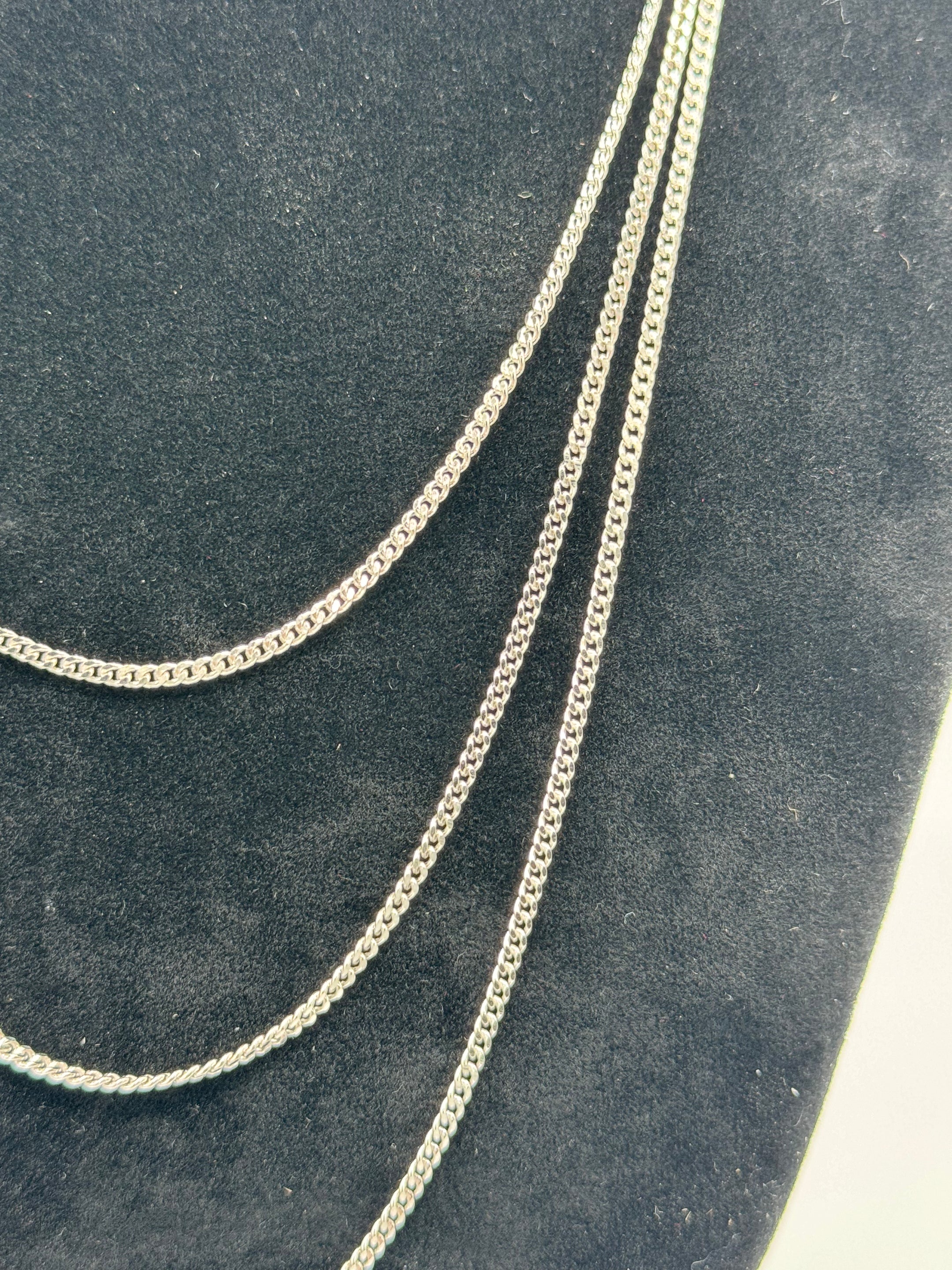 Pure 925 Silver Cuban Link Chain Necklace - Custom Length and Width Options for a Stylish and Timeless Look - The Celestial Boutique