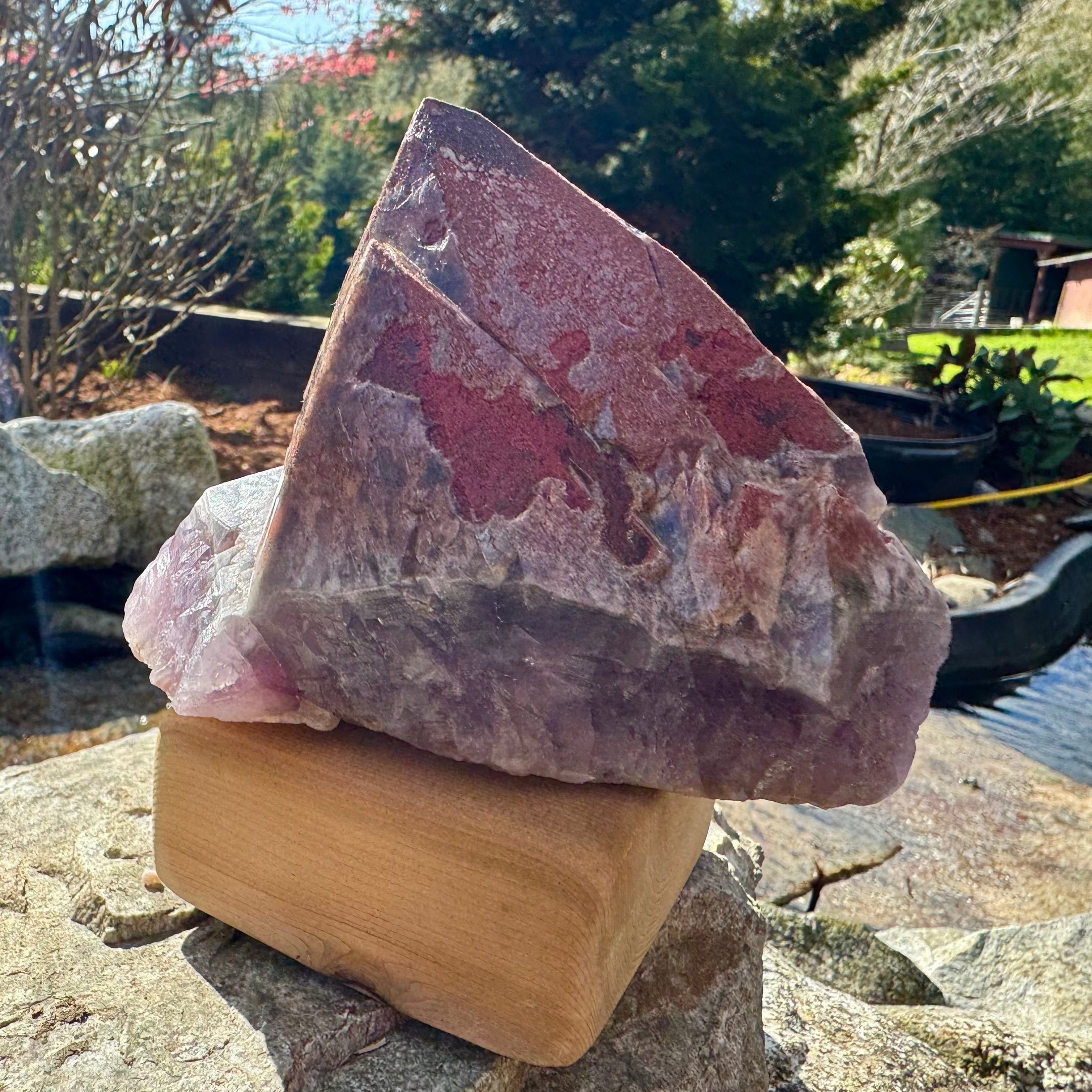 Auralite naturelle 23 XXL 1266g Red Cap Point, Autonome, Pièce de déclaration, Authentique, Belle, Pierre précieuse rare, Cristal de guérison