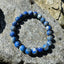Natural Lapis Lazuli 8mm Bead Bracelet, Stretch Band, Handmade Gemstone Jewelry, Healing Crystal, Unisex Gift, Wisdom Bracelet