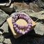 Natural Lepidolite 8mm Bead Bracelet, Stretch Band, Handmade Gemstone Jewelry, Healing Crystal, Unisex Gift, Calming Bracelet