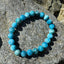 Natural Blue Apatite 8mm Bead Bracelet, Stretch Band, Handmade Gemstone Jewelry, Healing Crystal, Unisex Gift, Inspiration Bracelet