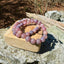 Natural Pink Star Lavender Quartz Bracelet with 10mm Beads, Stretch Band | Handmade Stone Bracelet
