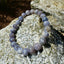 Natural Iolite 8mm Bead Bracelet with Stretch Band | Elegant and Healing Jewelry | Handmade Stone Bracelet