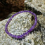 Natural Amethyst Bracelet, 4mm Beads with Stretch Band | Elegant Healing Jewelry | Handmade Stone Bracelet