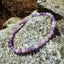 Natural Lepidolite Bead Bracelet 4mm on Stretch Band - Elegant Healing Crystal Jewelry for Calm and Balance
