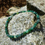 Natural Moss Agate  Bead Bracelet on Stretch Band 4mm - Elegant Healing Crystal Jewelry for Everyday Wear