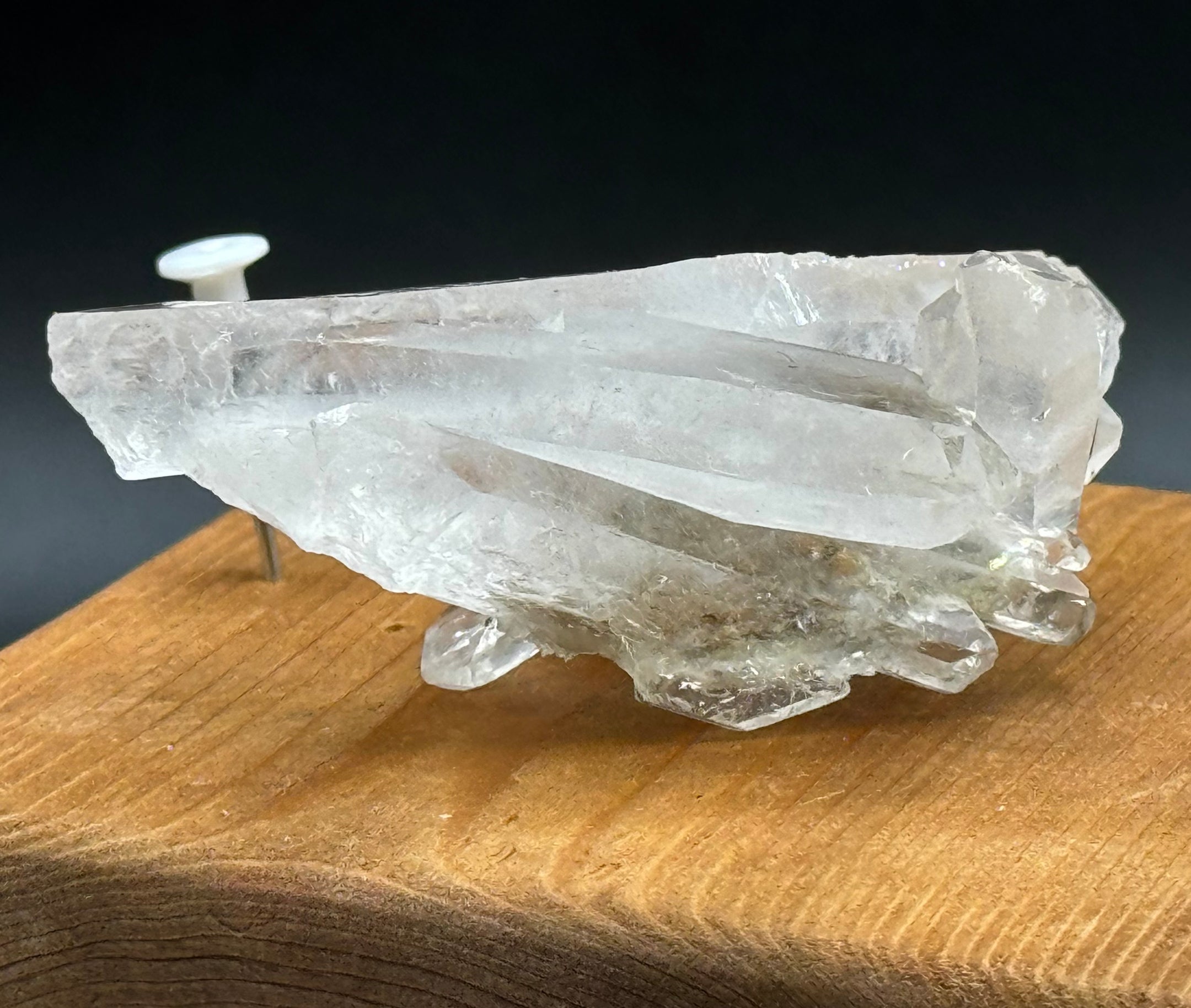 Clear Faden Quartz Cluster from Pakistan, Clear Quartz with Faden Inclusions, A+++ Quality - The Celestial Boutique