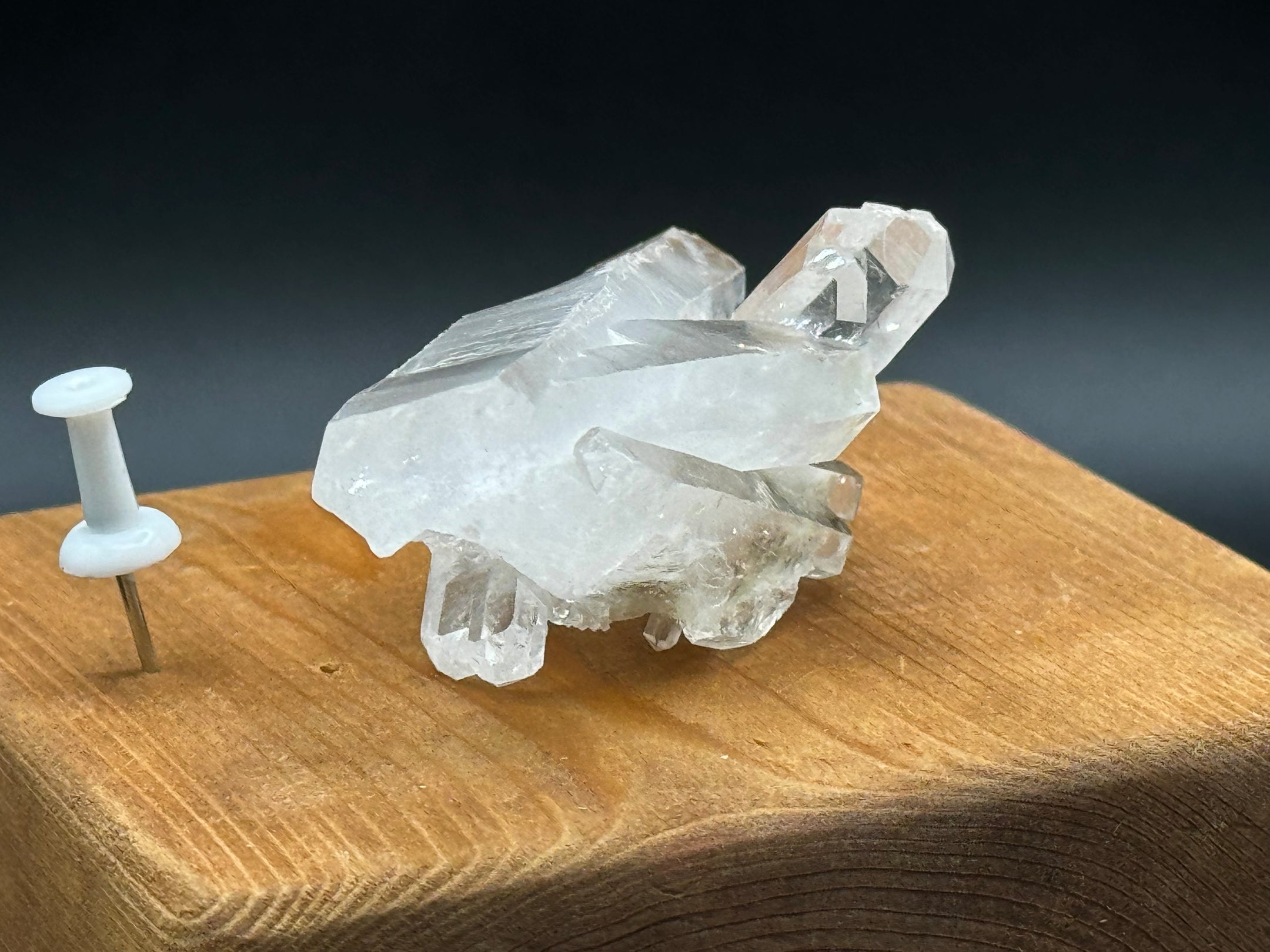 Clear Faden Quartz Cluster from Pakistan, Clear Quartz with Faden Inclusions, A+++ Quality - The Celestial Boutique