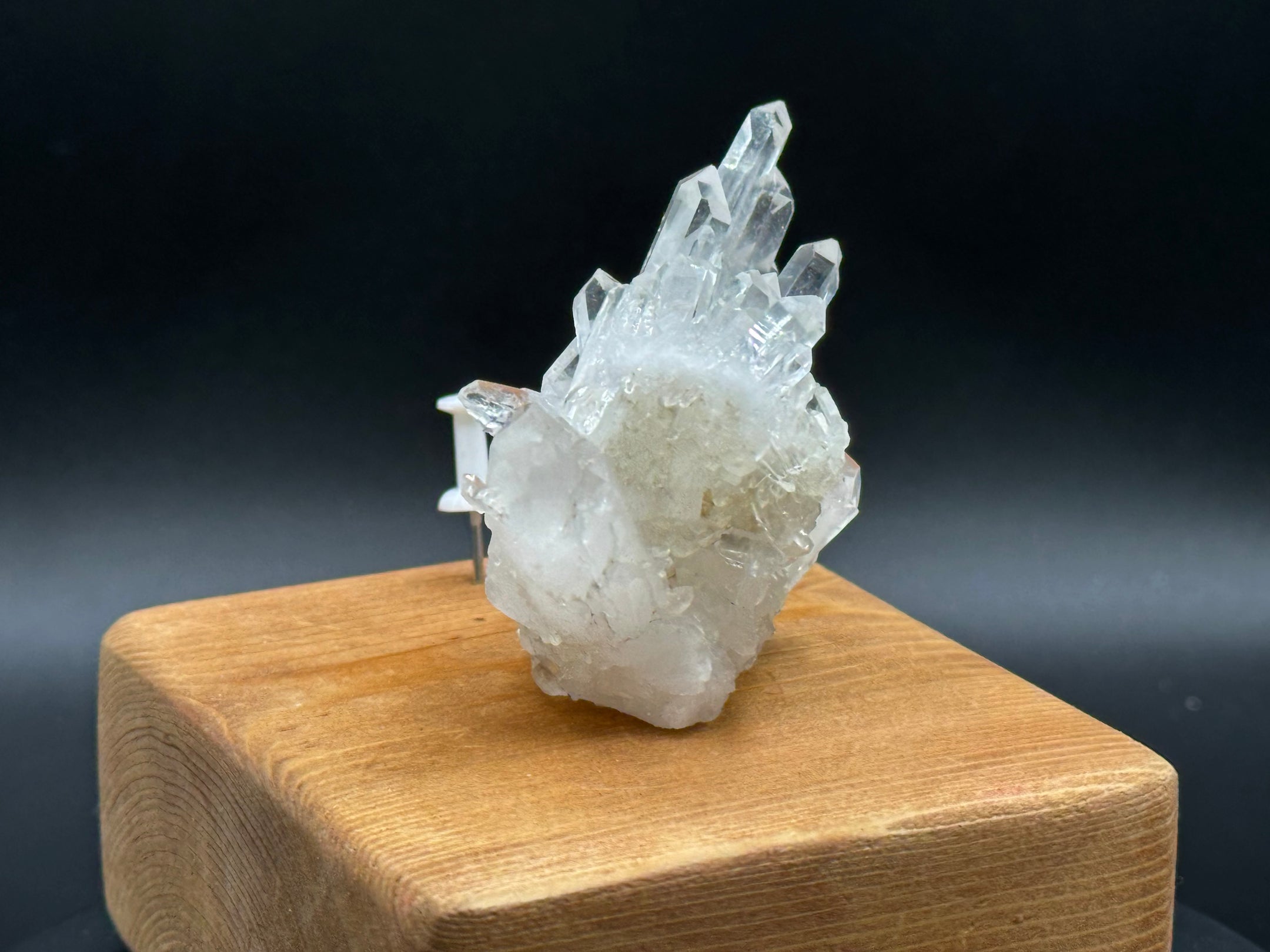 Clear Faden Quartz Cluster from Pakistan, Clear Quartz with Faden Inclusions, A+++ Quality - The Celestial Boutique