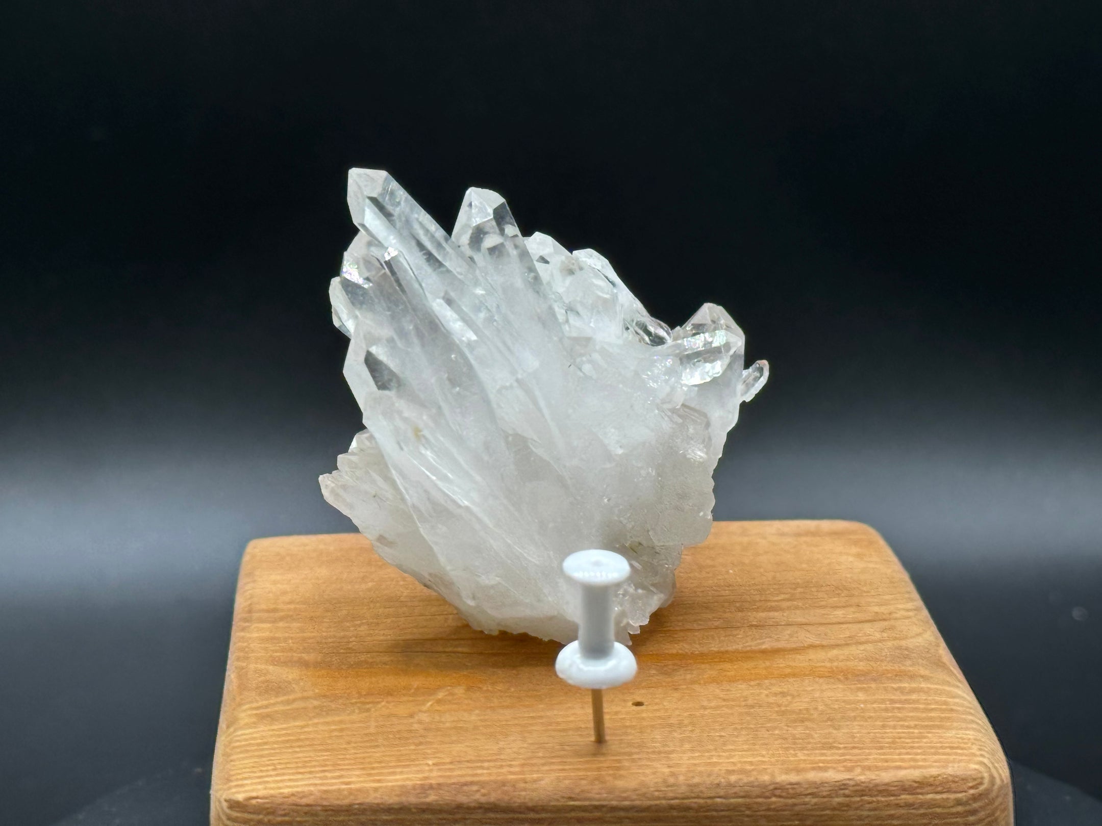 Clear Faden Quartz Cluster from Pakistan, Clear Quartz with Faden Inclusions, A+++ Quality - The Celestial Boutique