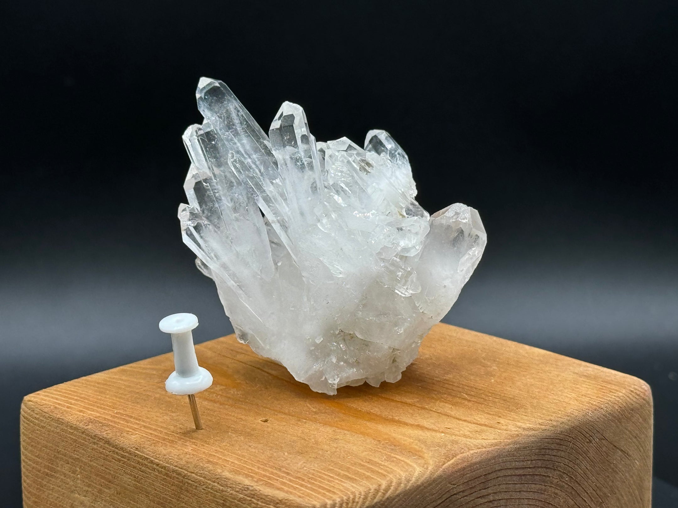 Clear Faden Quartz Cluster from Pakistan, Clear Quartz with Faden Inclusions, A+++ Quality - The Celestial Boutique