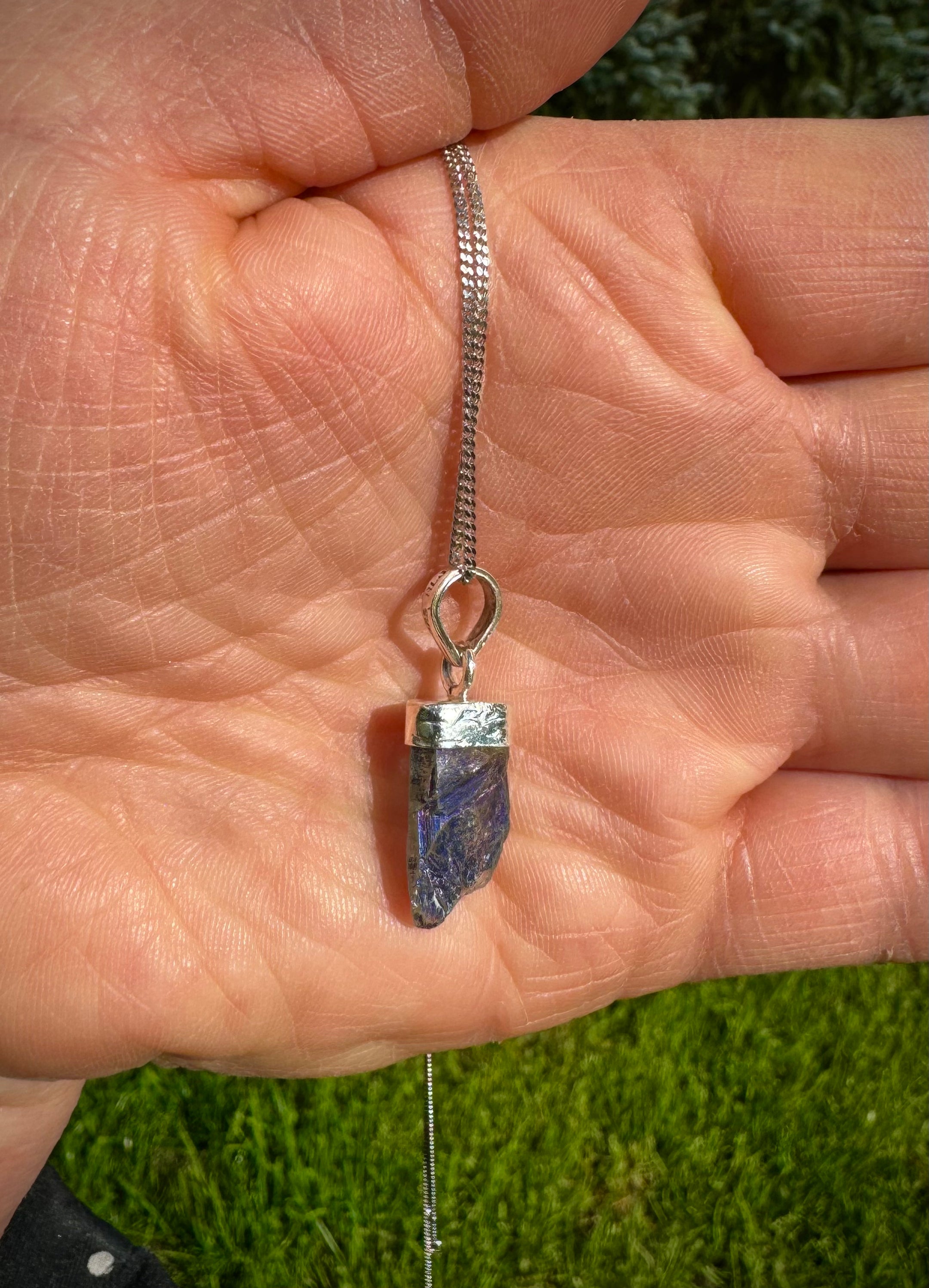 Aura Quartz Blade Pendant Necklace - 925 Sterling Silver, Stunning Gemstone Jewelry, Beautiful with or without Chain - The Celestial Boutique