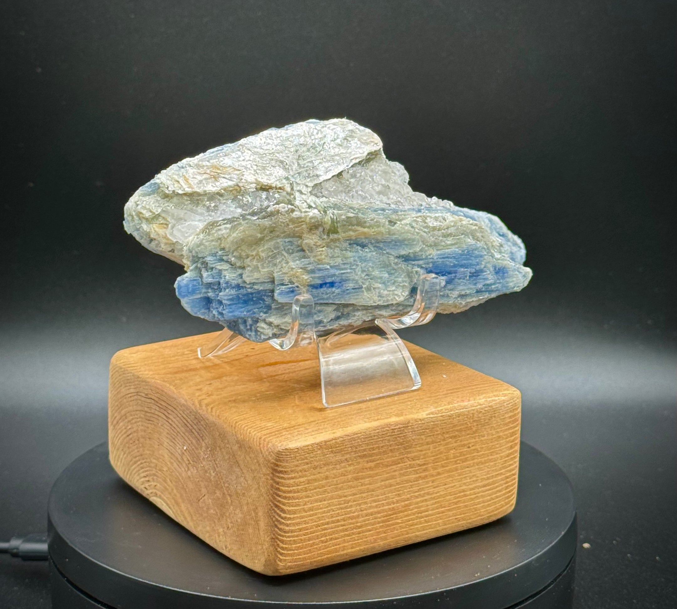 Beautiful Blue Kyanite with Quartz Specimen from Brazil, 221 Grams, A+++ Super Extra Quality, Unique Piece! - The Celestial Boutique