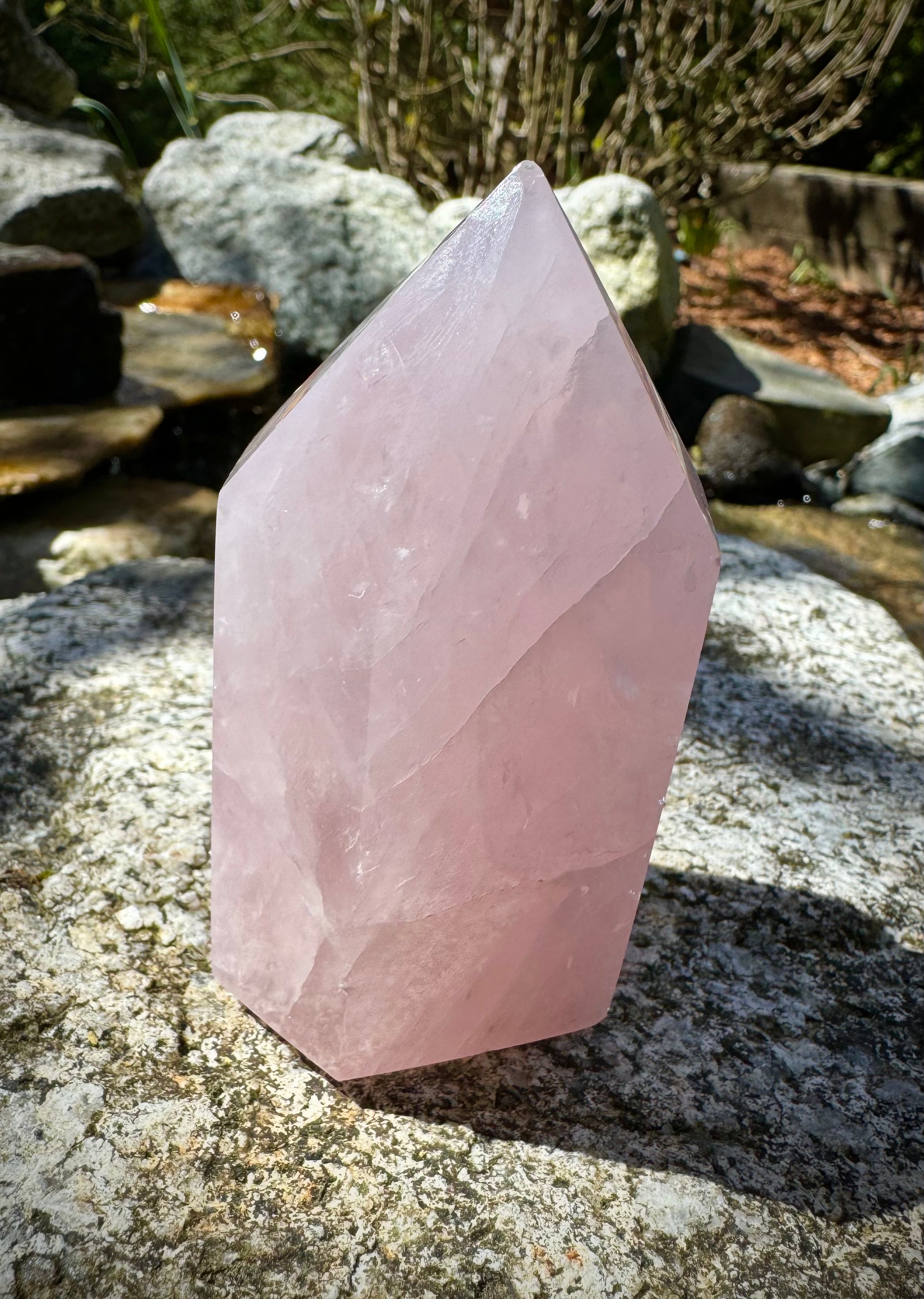 Belle tour de quartz rose du Brésil, qualité A++, haute qualité