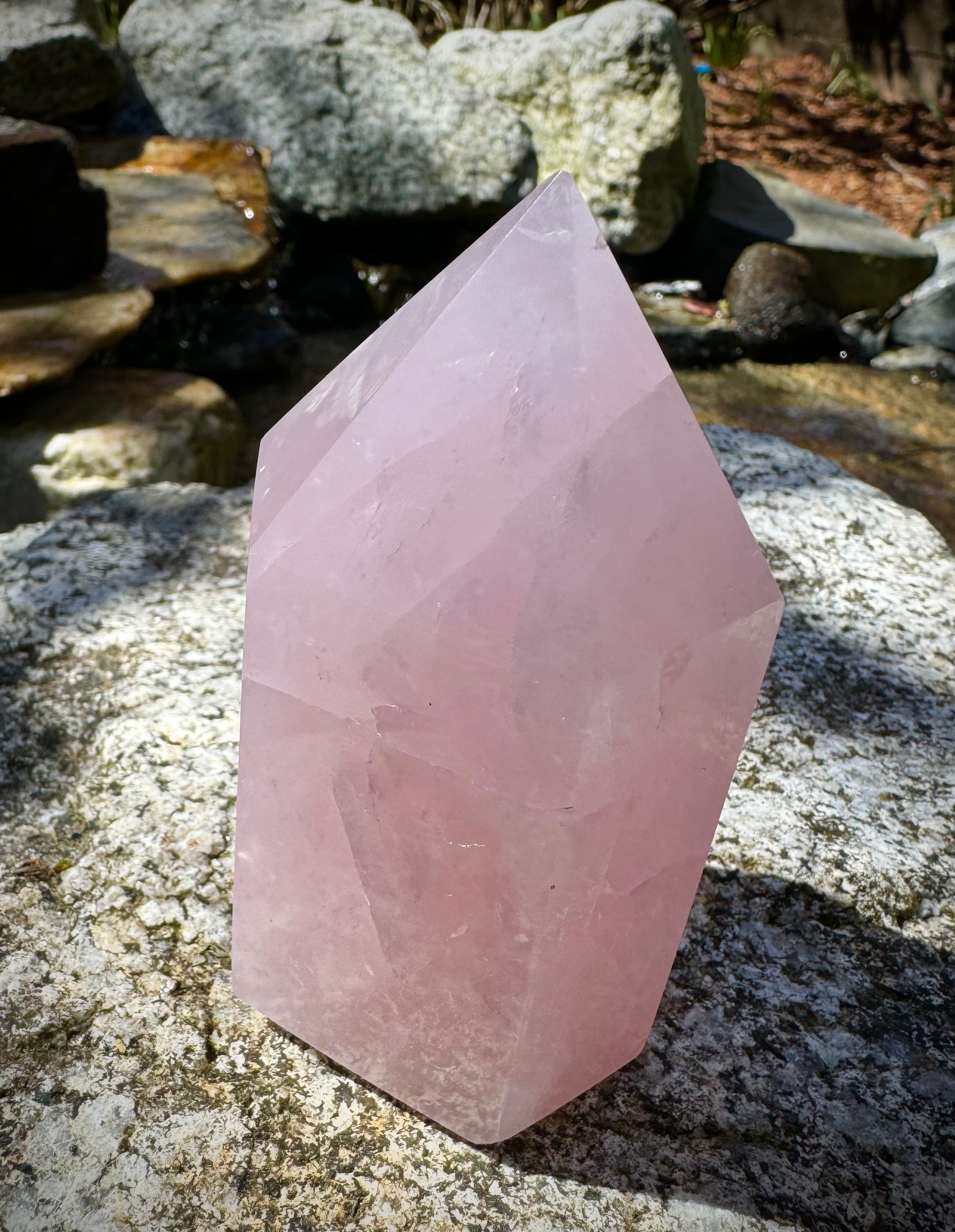 Beautiful Rose Quartz Tower from Brazil, A++ Quality, High Grade - The Celestial Boutique