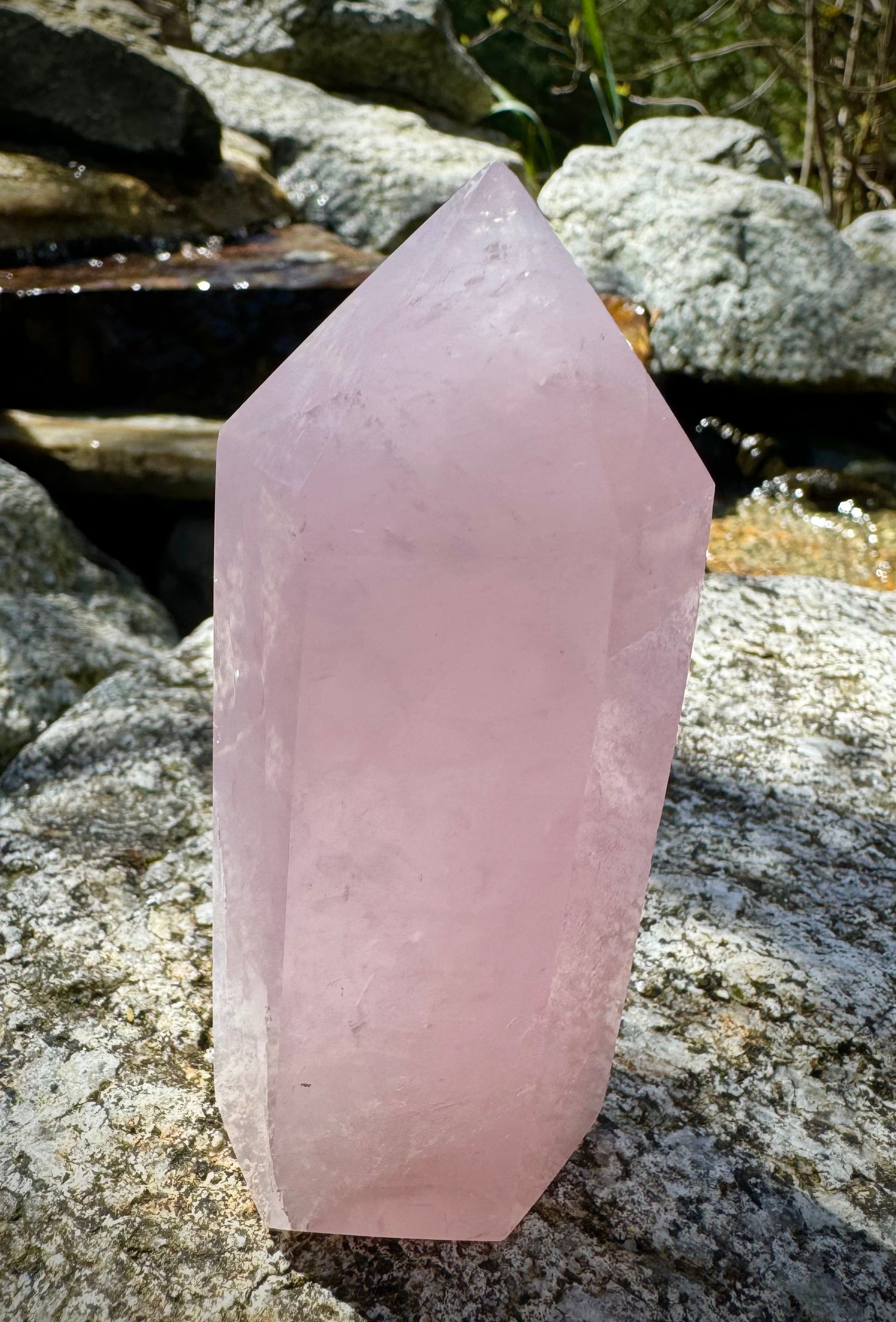 Beautiful Rose Quartz Tower from Brazil, A++ Quality, High Grade - The Celestial Boutique