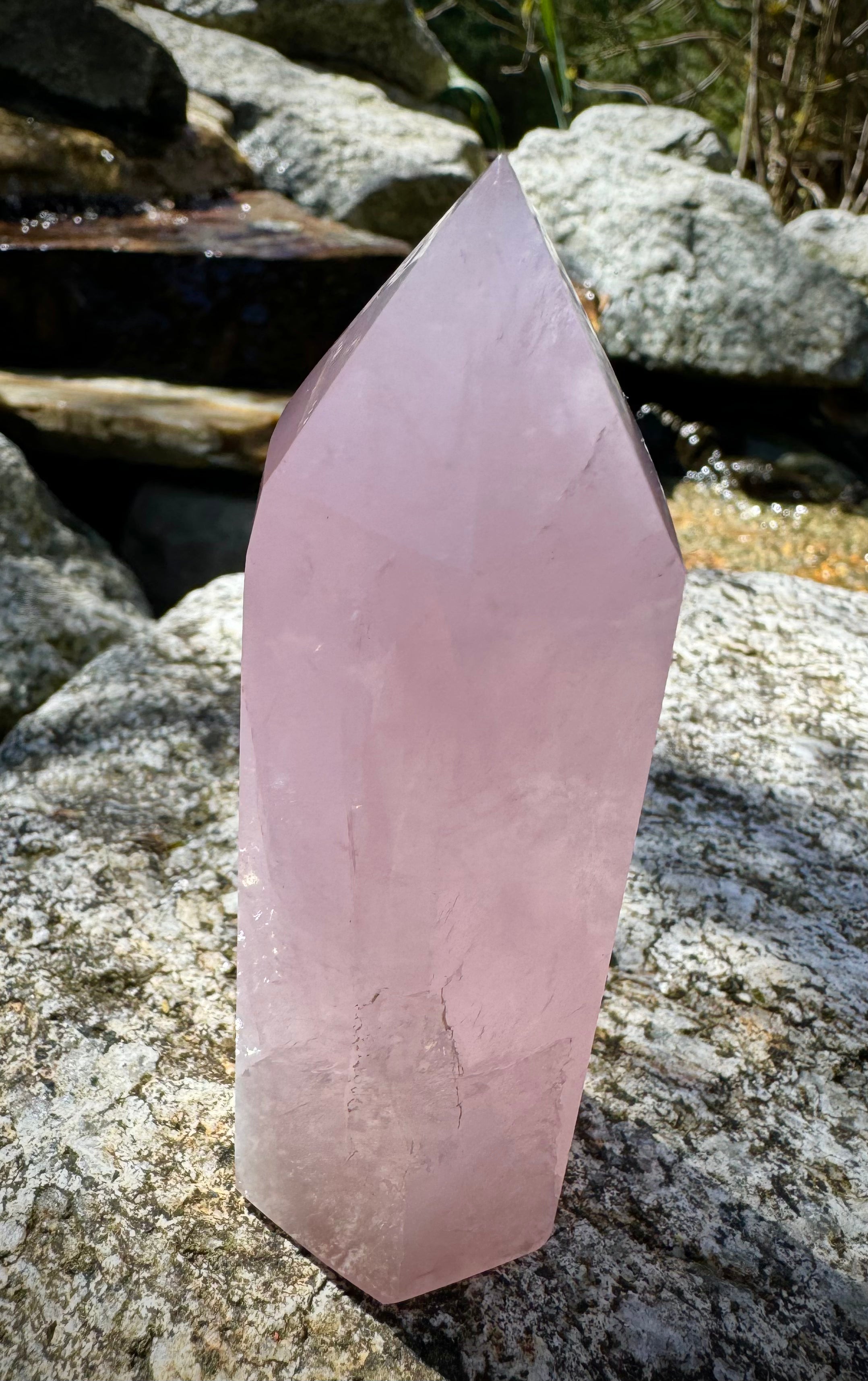 Beautiful Rose Quartz Tower from Brazil, A++ Quality, High Grade - The Celestial Boutique