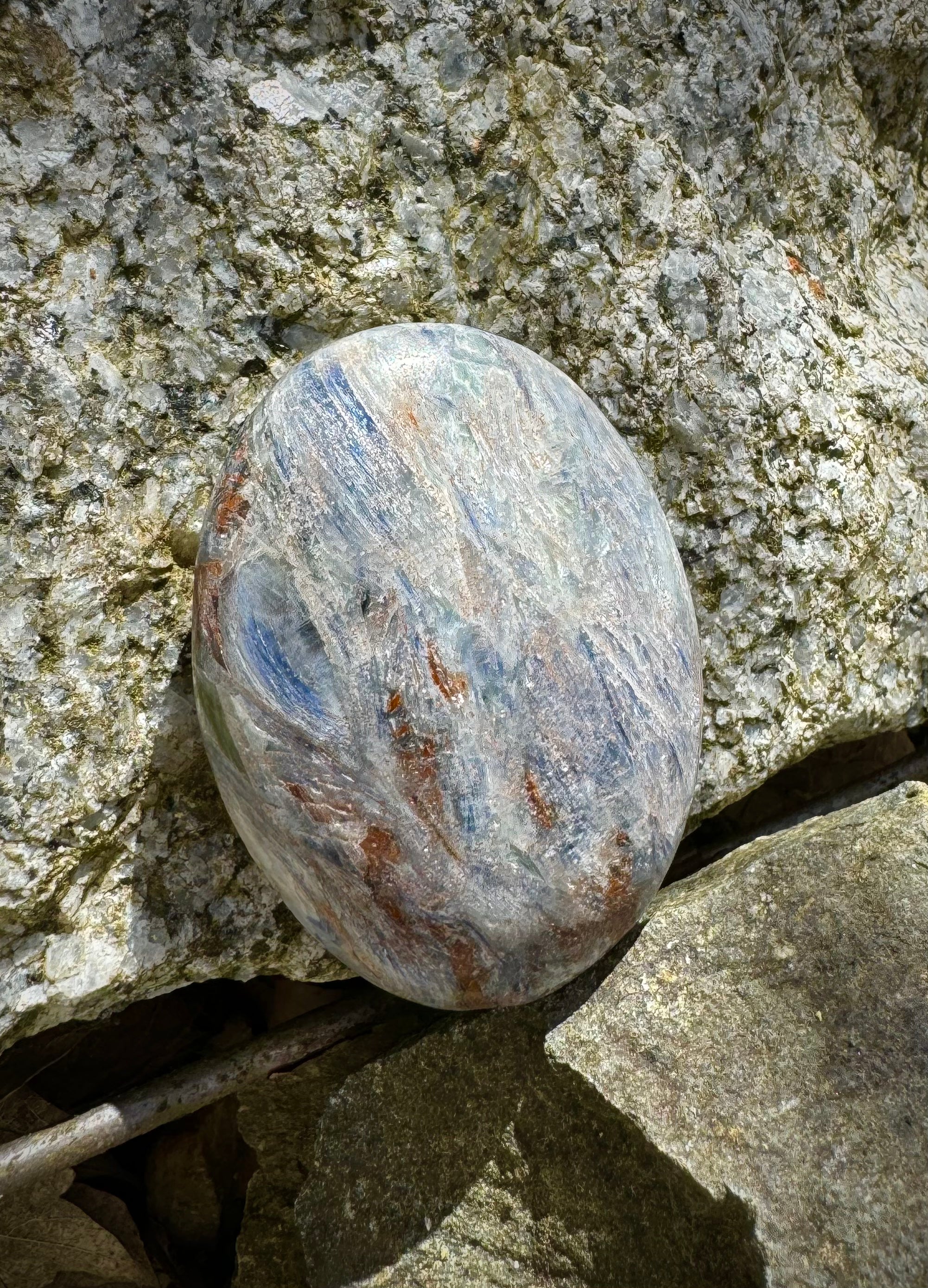 Natural Kyanite Palm Stones, Beautiful and Authentic, A+ Quality - The Celestial Boutique