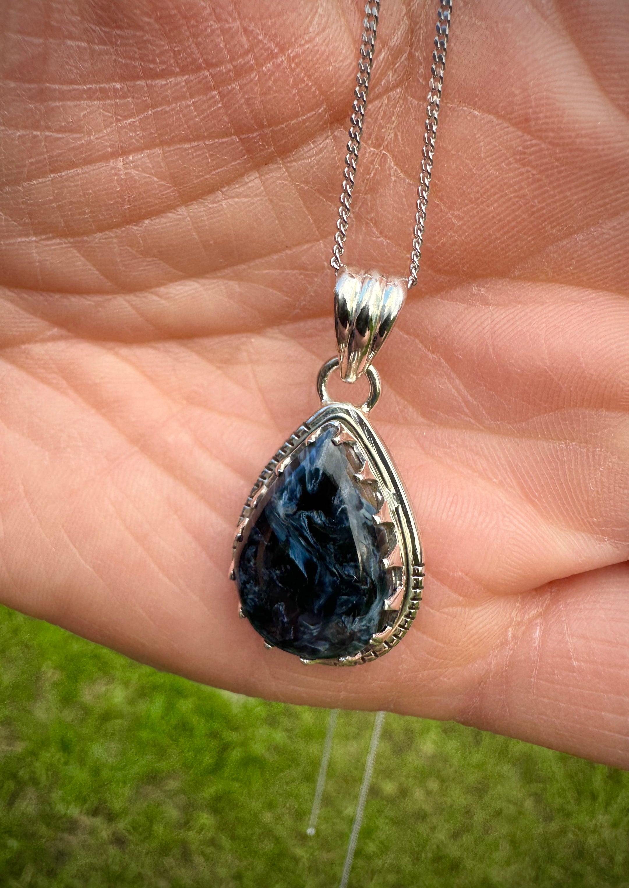 Natural Pietersite Pendant Necklace - 925 Sterling Silver, Stunning Gemstone Jewelry, Beautiful with or without Chain - The Celestial Boutique