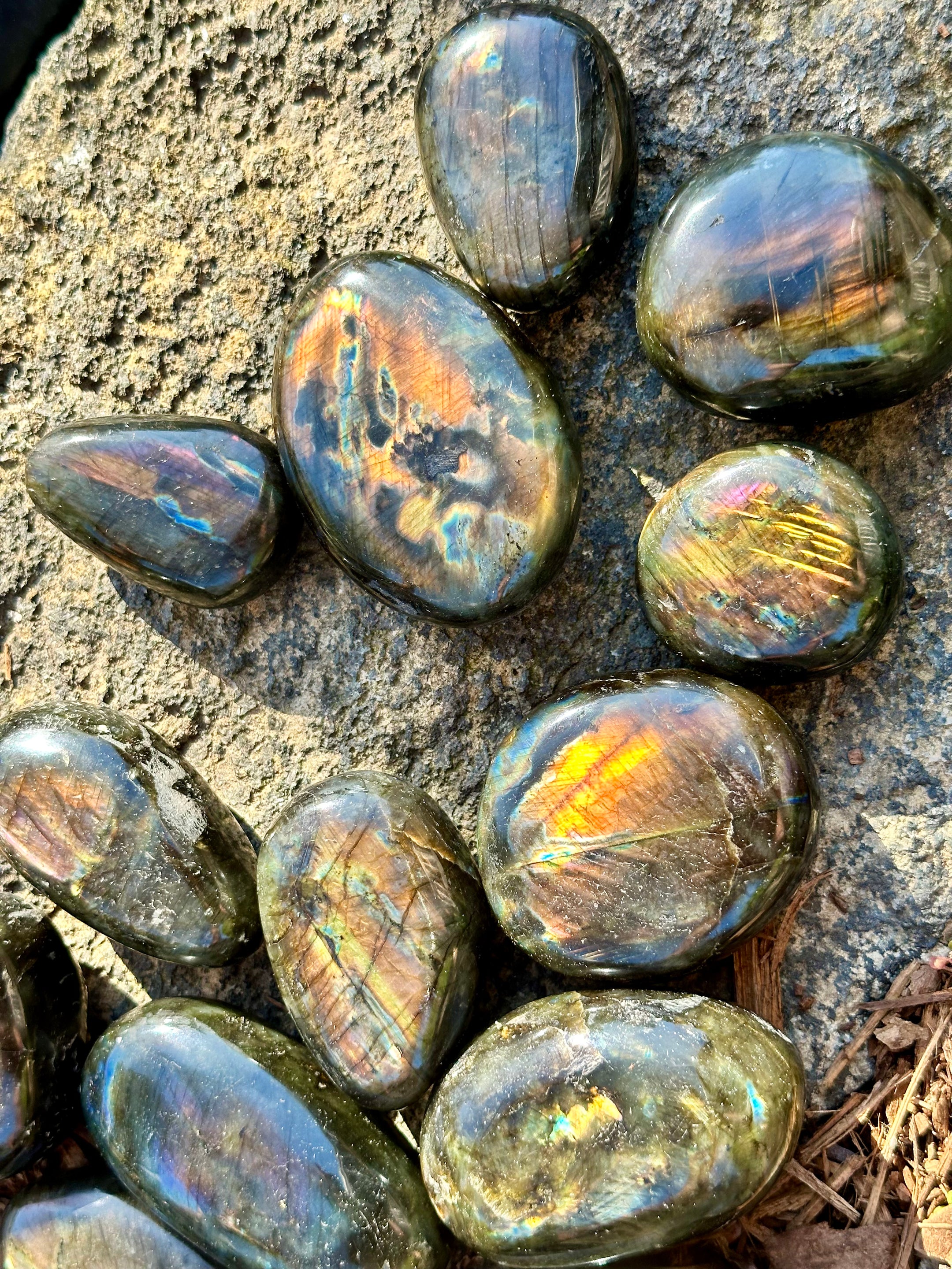 Labradorite Palm Stones, Beautiful and Flashy, 3 Sizes to Choose From, Healing Crystals, Unique Gift, Elegant Design - The Celestial Boutique