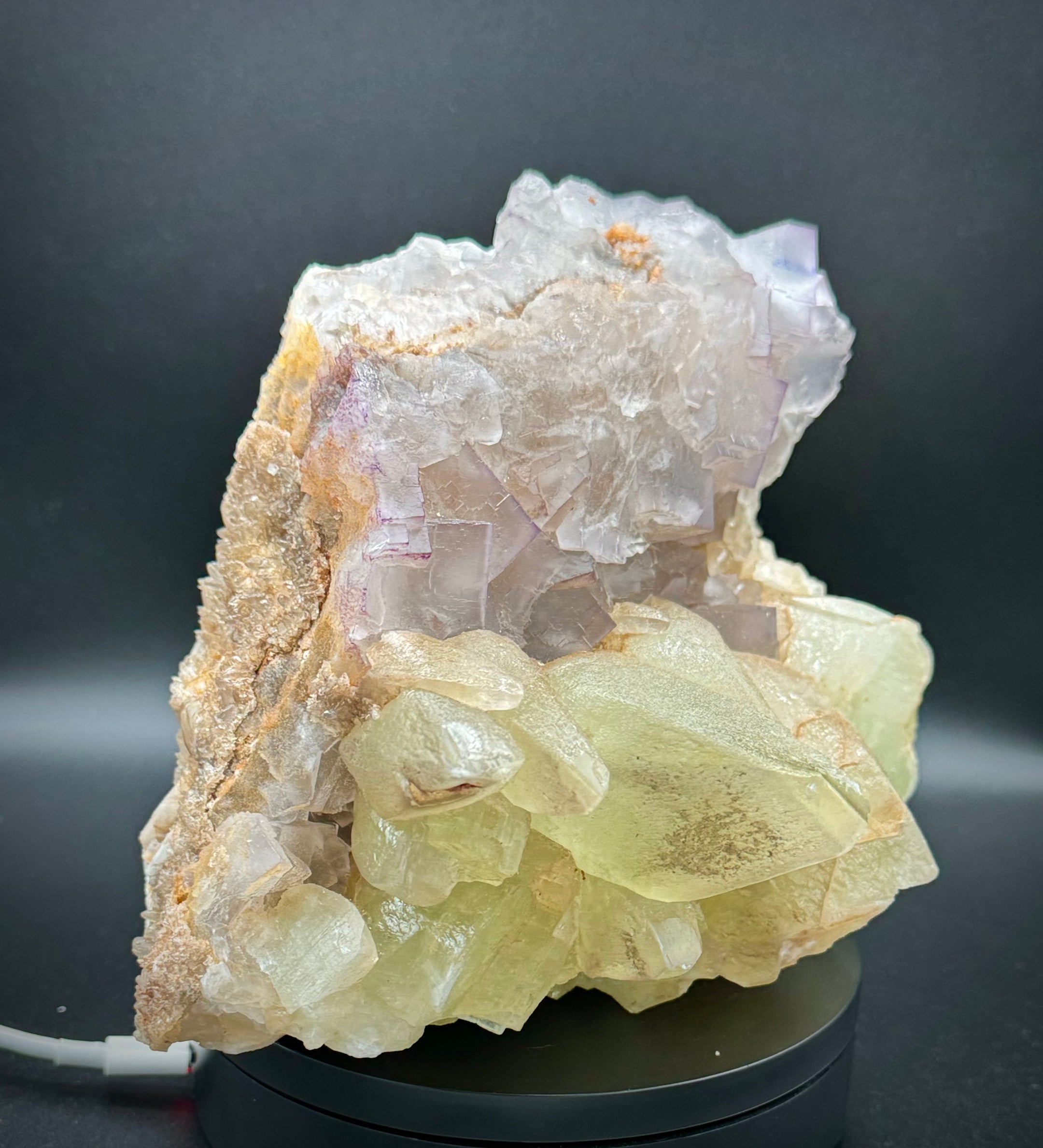 Huge Purple Fluorite with Calcite Cluster from Pakistan, 3916 Grams, A++ Quality - The Celestial Boutique