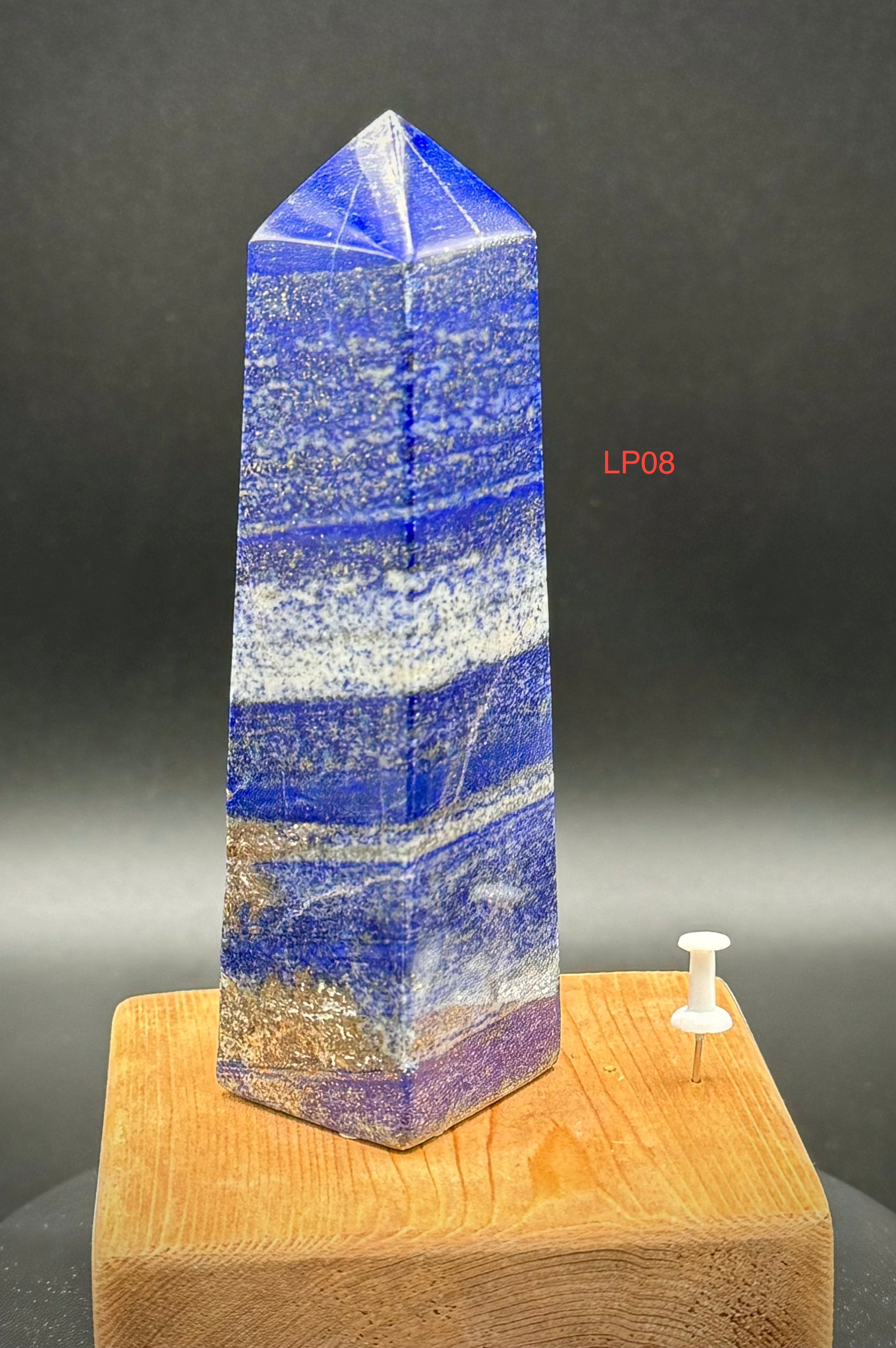 Natural Lapis Lazuli Towers with Pyrite Inclusions, Beautiful and Authentic, A++ Quality Gemstone Decor - The Celestial Boutique