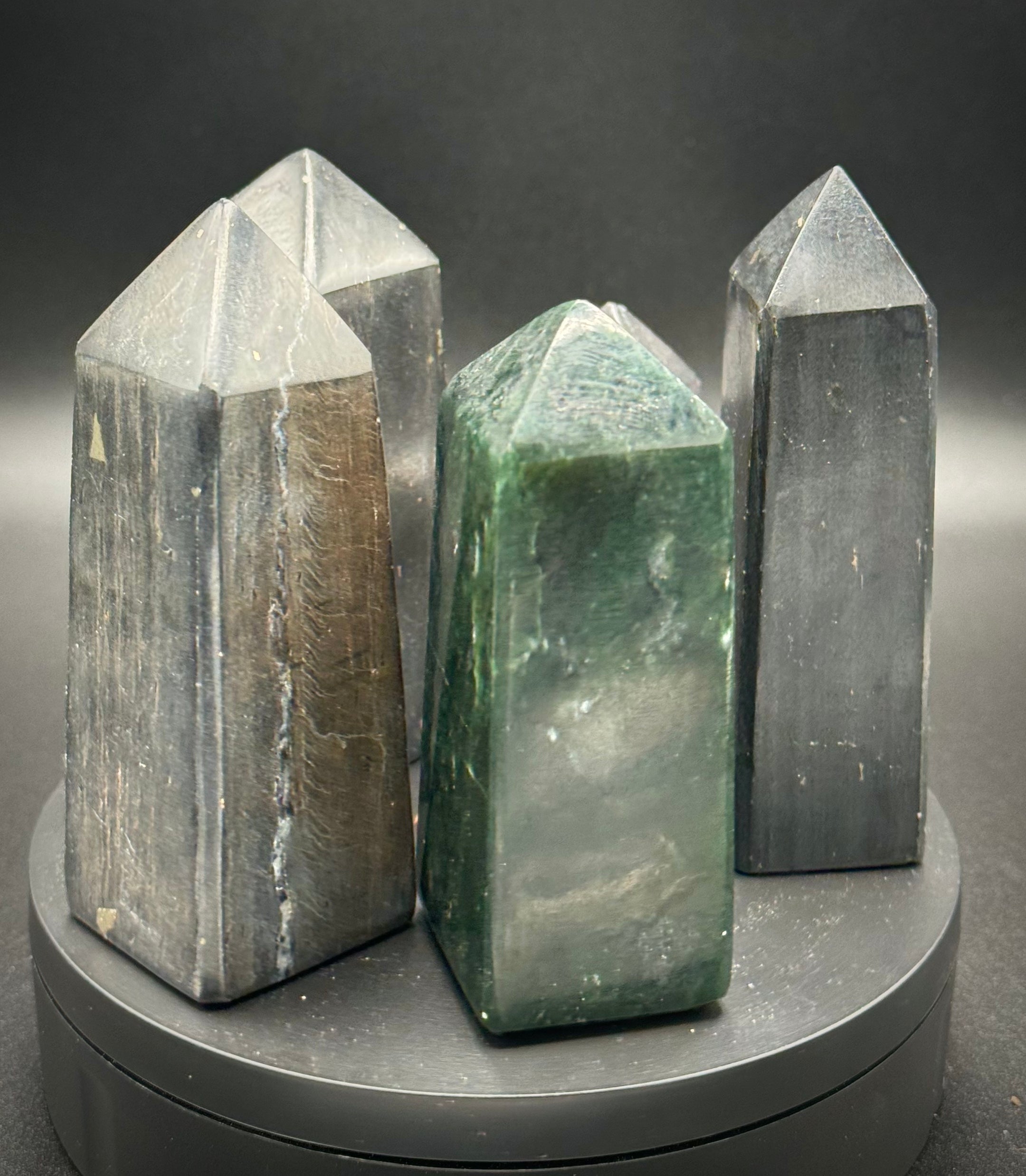 Natural Shungite Towers, Beautiful and Authentic, EMF Shield A+ Quality - The Celestial Boutique