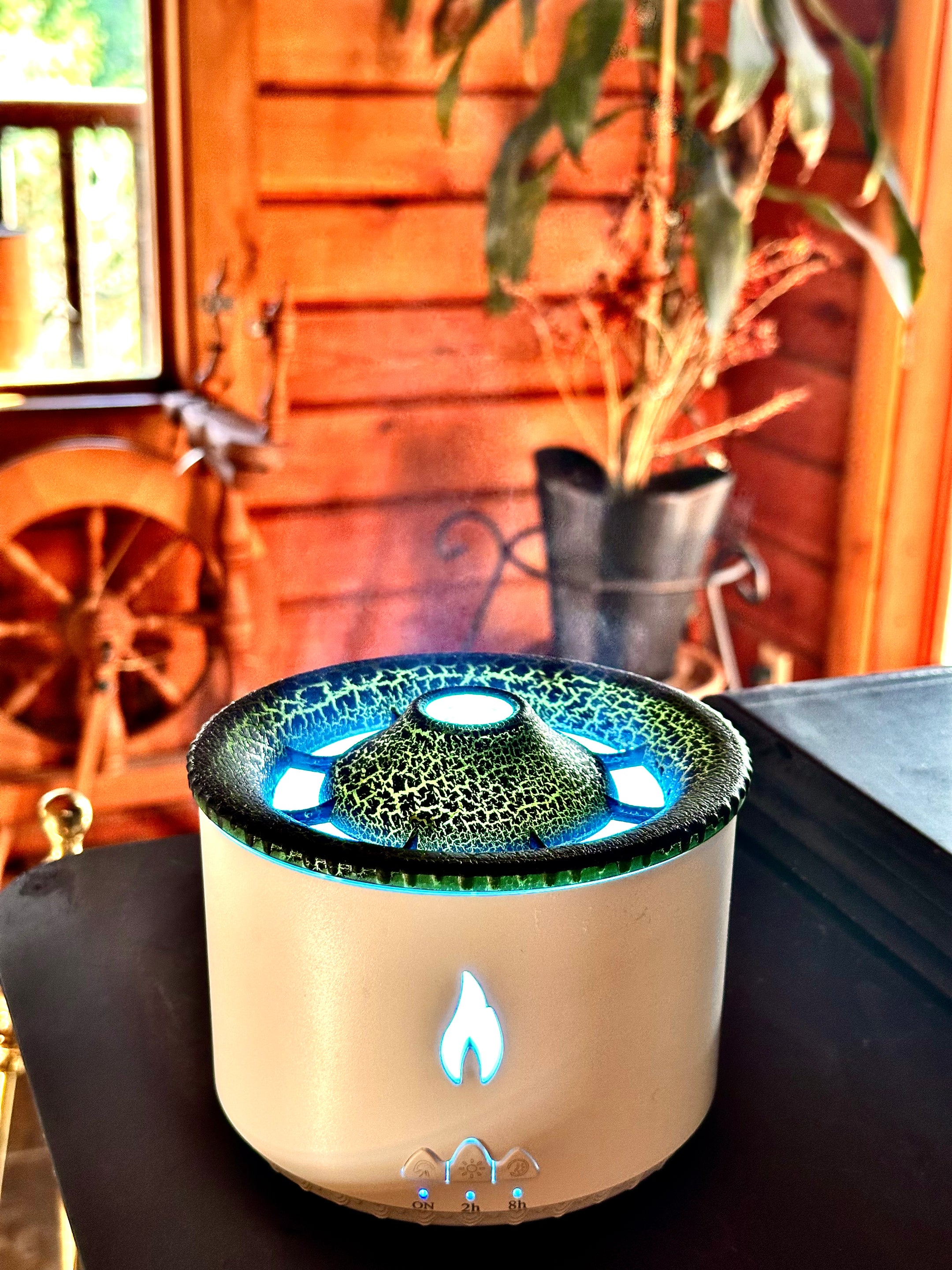 Volcanic Flame Aroma Diffuser, Mushroom Cloud, Super Cool and Tranquil, High Quality, Long Run Time, Remote - The Celestial Boutique