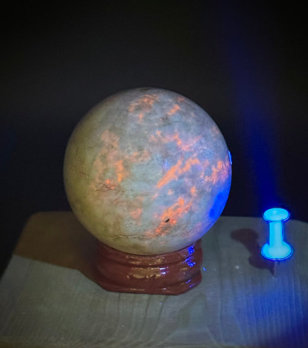 Natural UV Reactive Hackmanite Sphere from Afghanistan 44MM, Beautiful ...